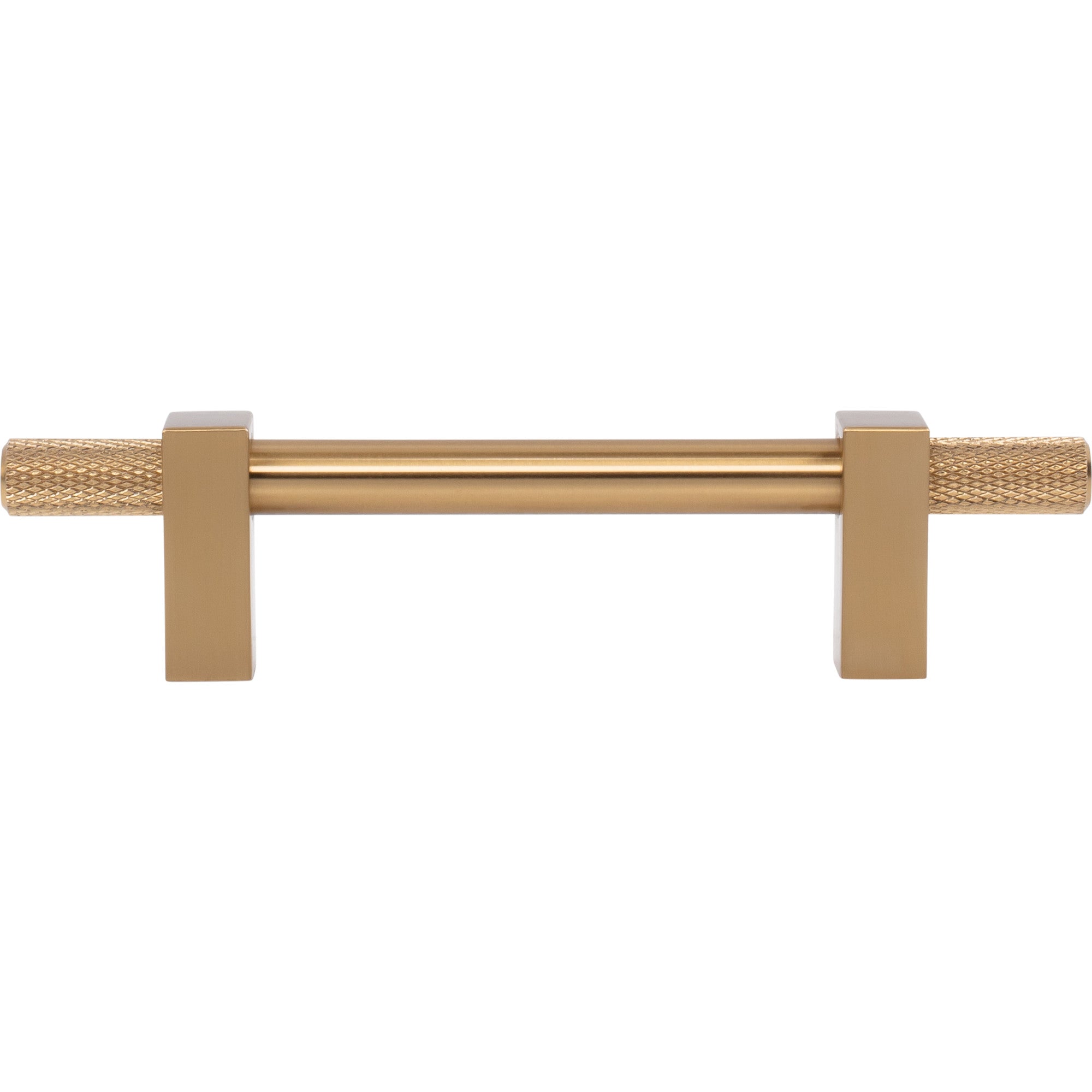Jeffrey Alexander Larkin Knurled Ends Cabinet Bar Pull Satin Bronze / 96 mm