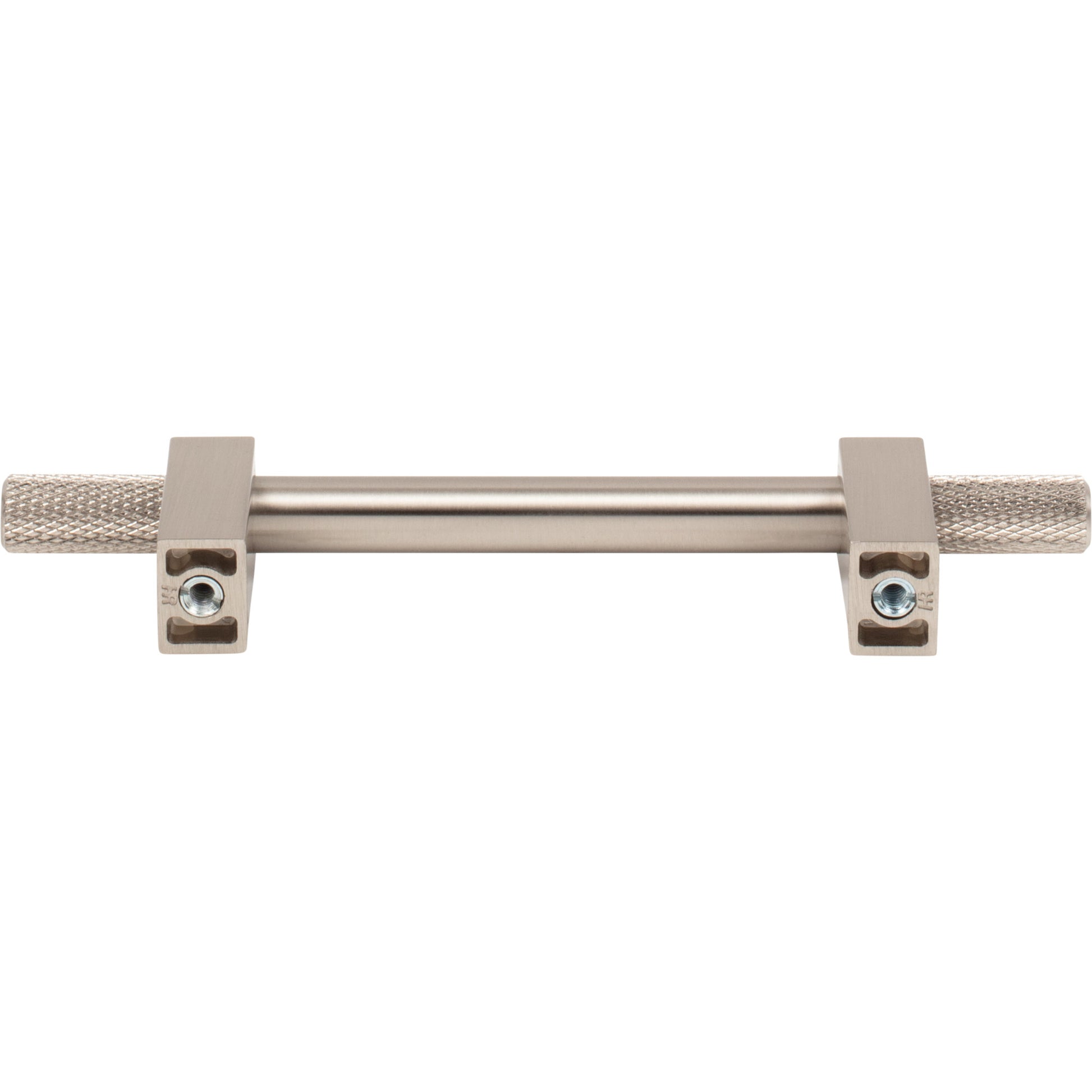 Jeffrey Alexander Larkin Knurled Ends Cabinet Bar Pull Satin Nickel / 96 mm