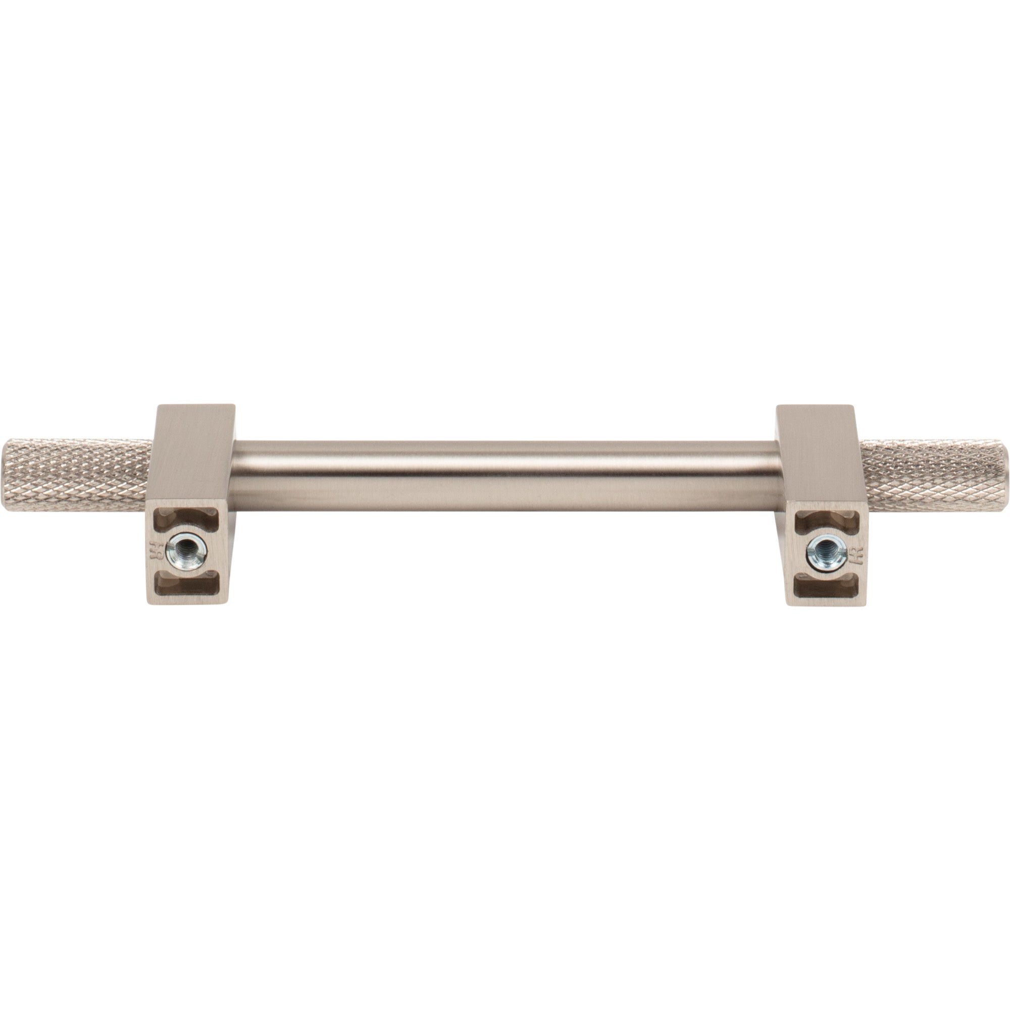 Jeffrey Alexander Larkin Knurled Ends Cabinet Bar Pull Satin Nickel / 96 mm