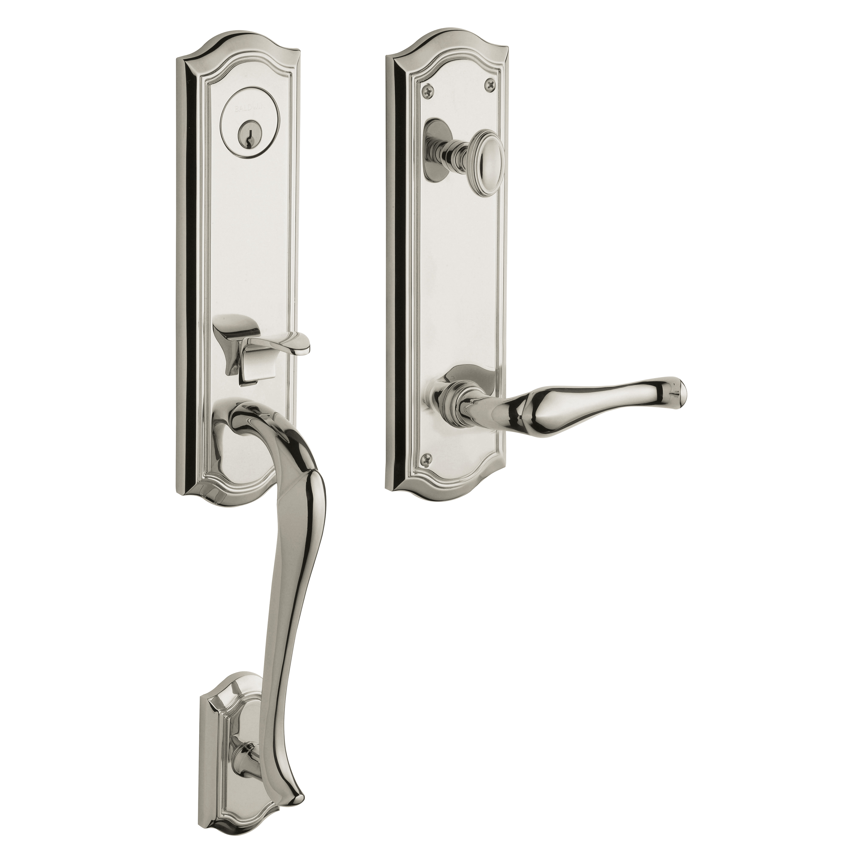 Baldwin Bethpage Single Cylinder Handleset with 5447V Lever