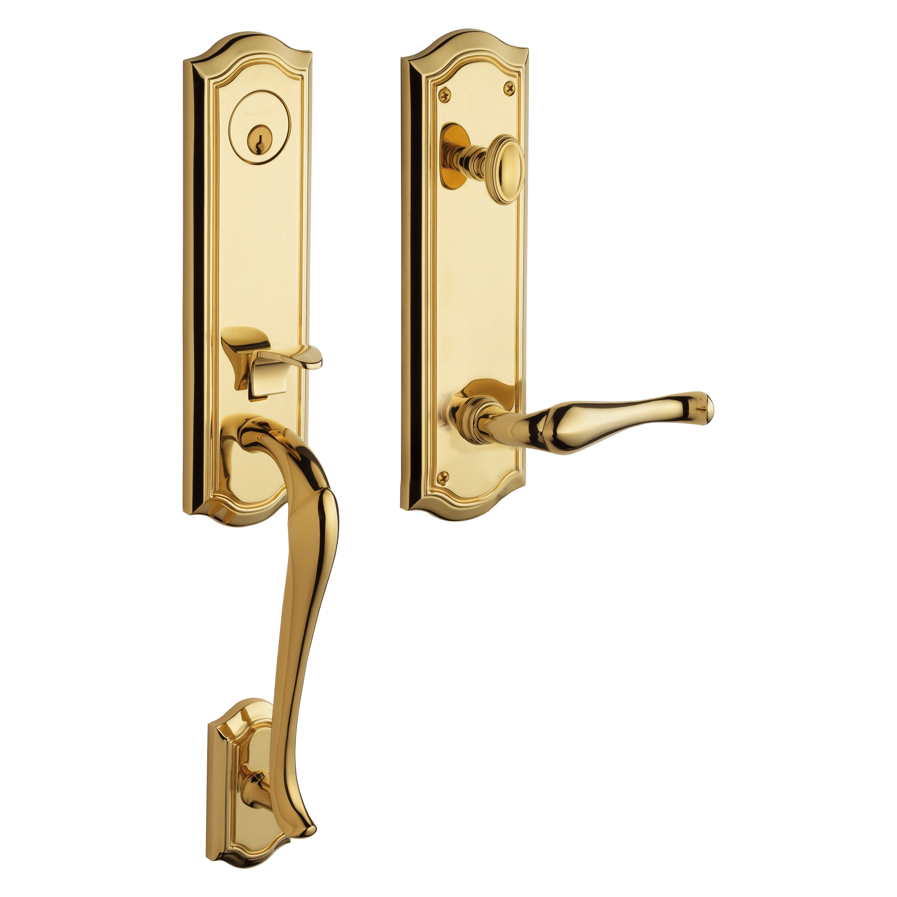 Baldwin Bethpage Single Cylinder Handleset with 5447V Lever