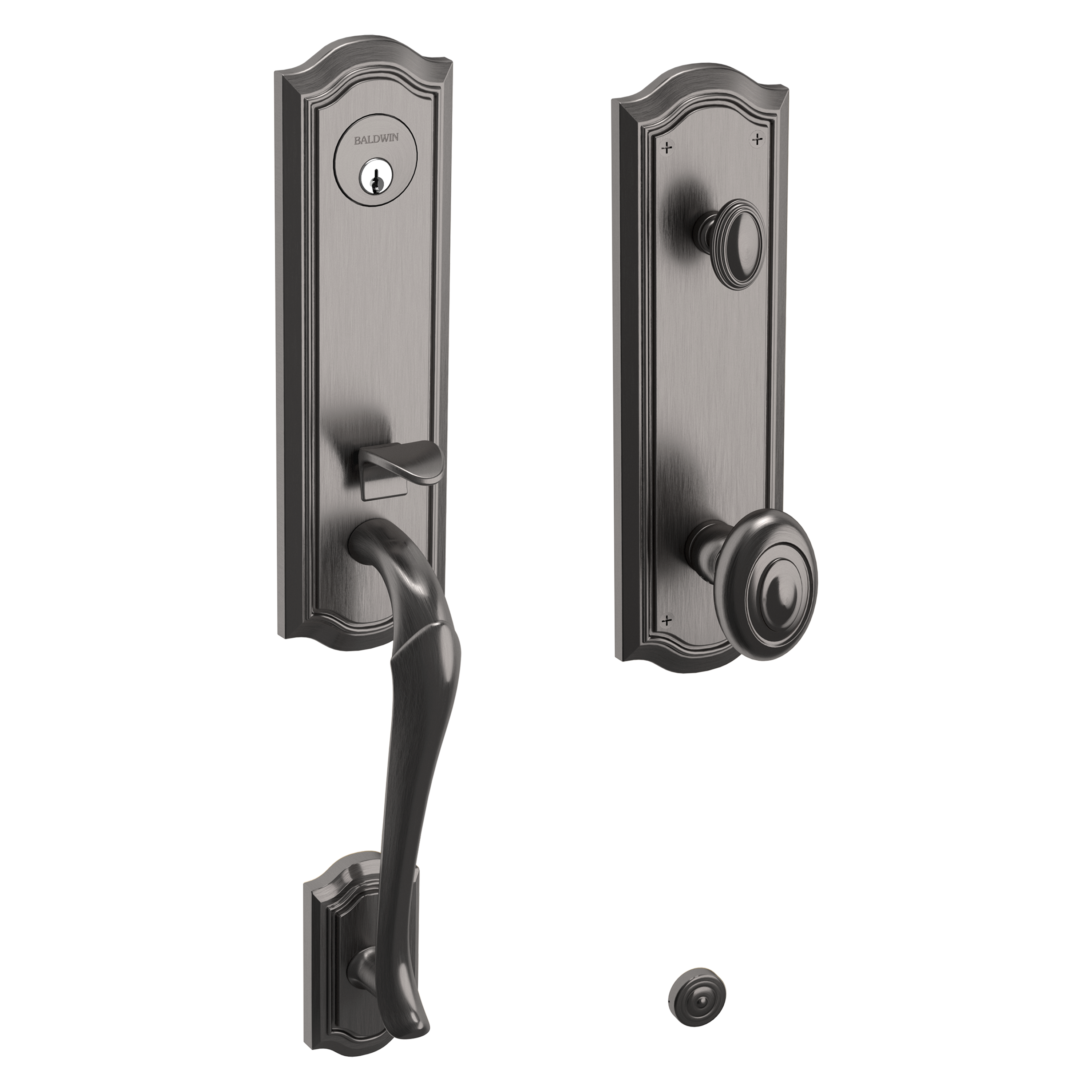Baldwin Bethpage Single Cylinder Handleset with 5077 Knob