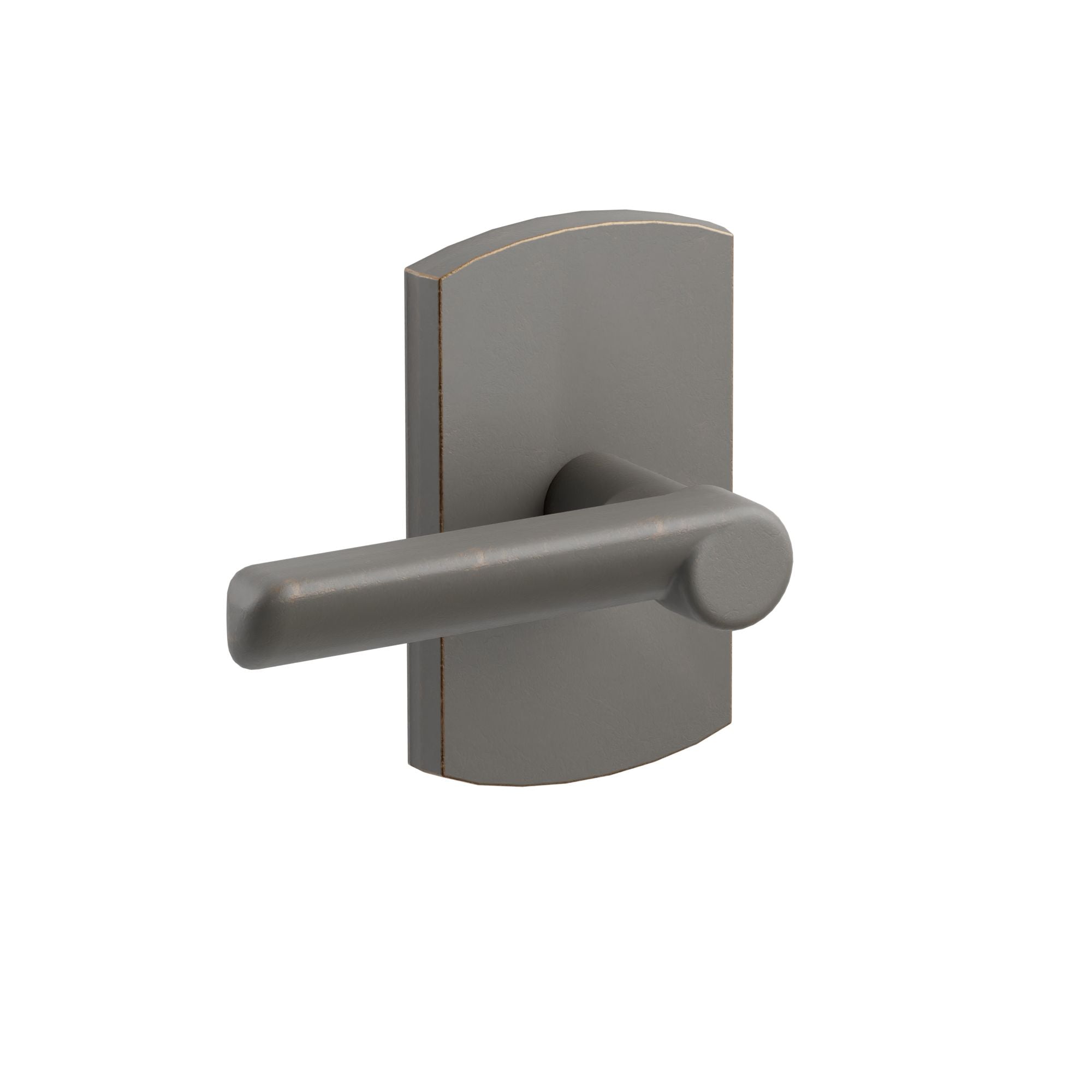 Emtek Concealed Fastener Aurora Lever Set with Sandcast Bronze #4 Rosette