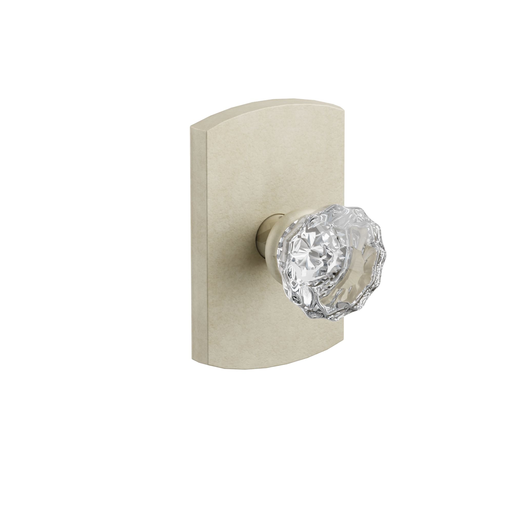 Emtek Concealed Fastener Astoria Glass Knob Set With Sandcast Bronze #4 Rosette