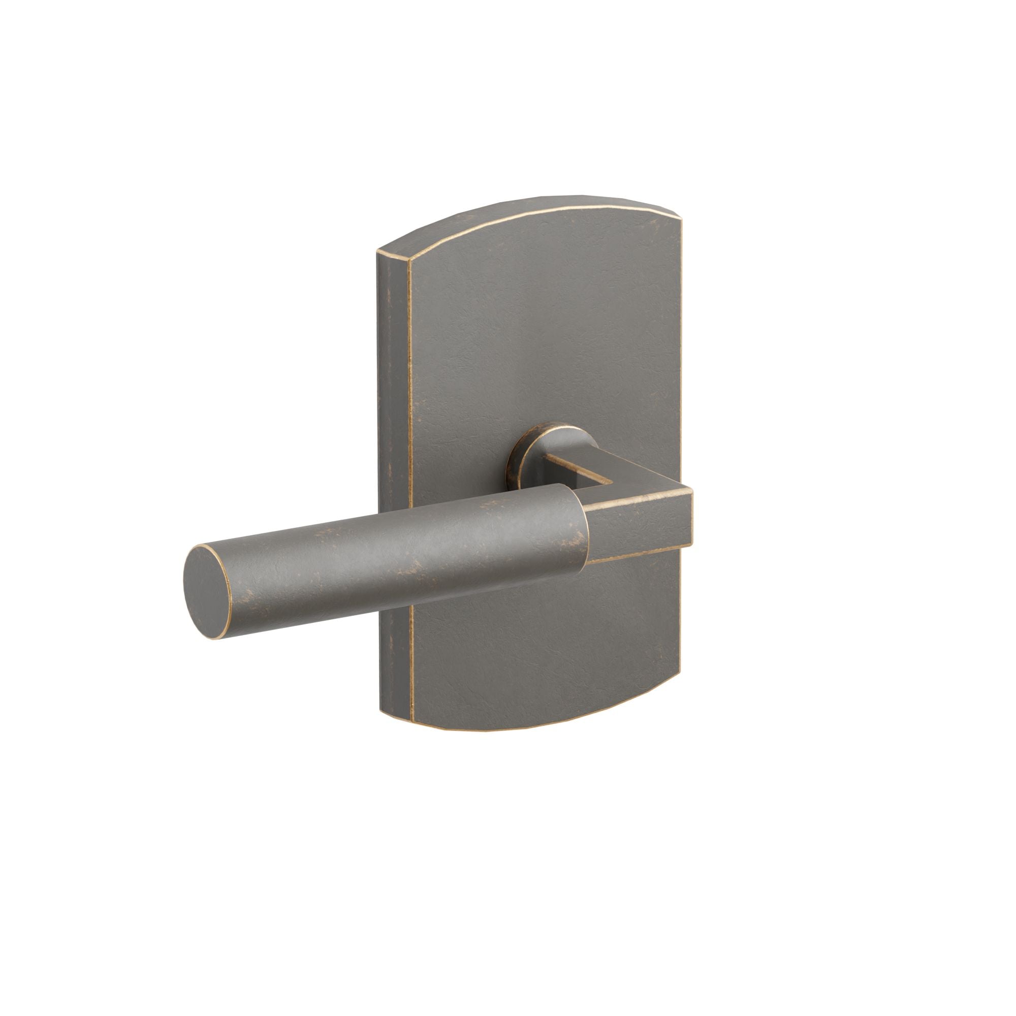 Emtek Concealed Fastener Bryce Lever Set with Sandcast Bronze #4 Rosette