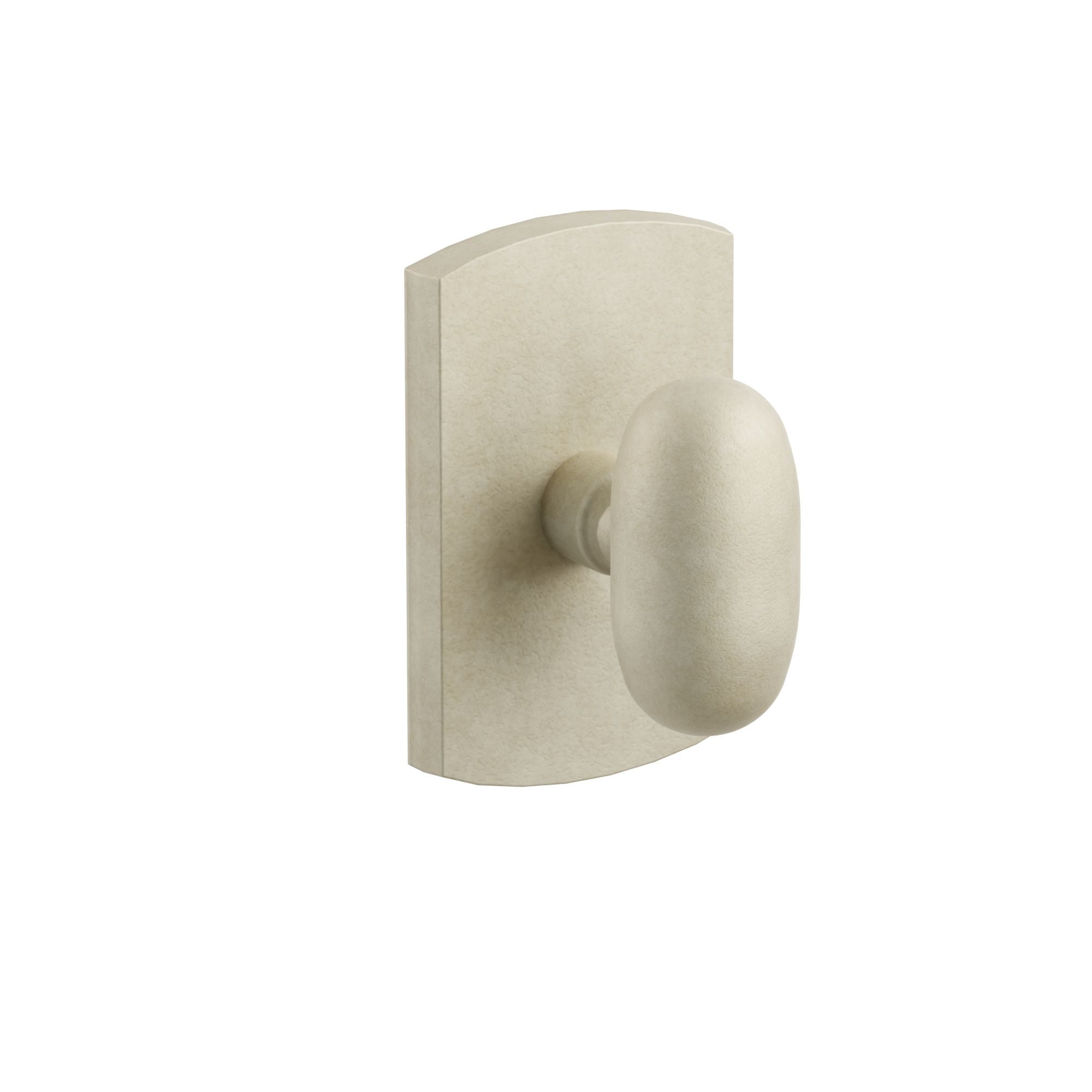 Emtek Concealed Fastener Egg Knob Set With Sandcast Bronze #4 Rosette