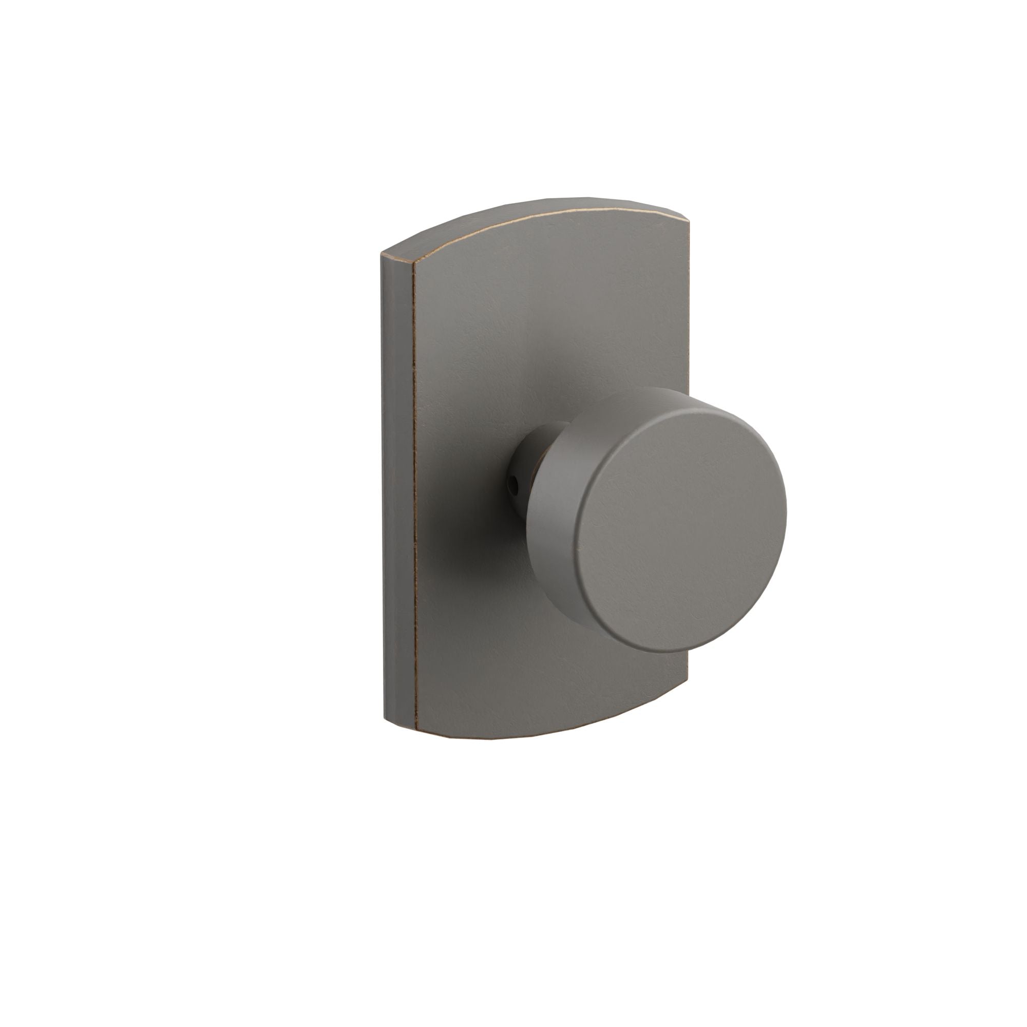 Emtek Concealed Fastener Round Knob Set with Sandcast Bronze #4 Rosette