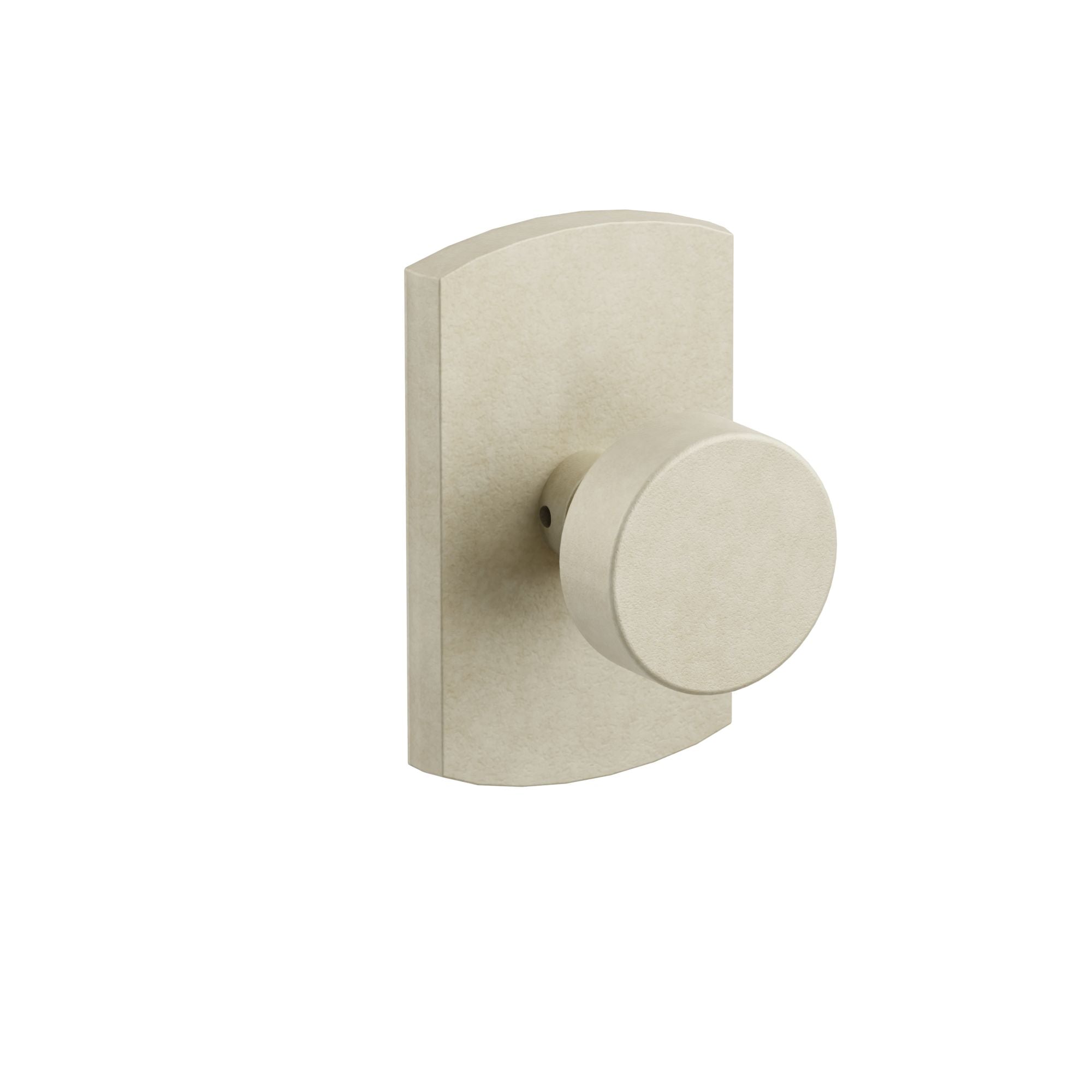 Emtek Concealed Fastener Round Knob Set with Sandcast Bronze #4 Rosette