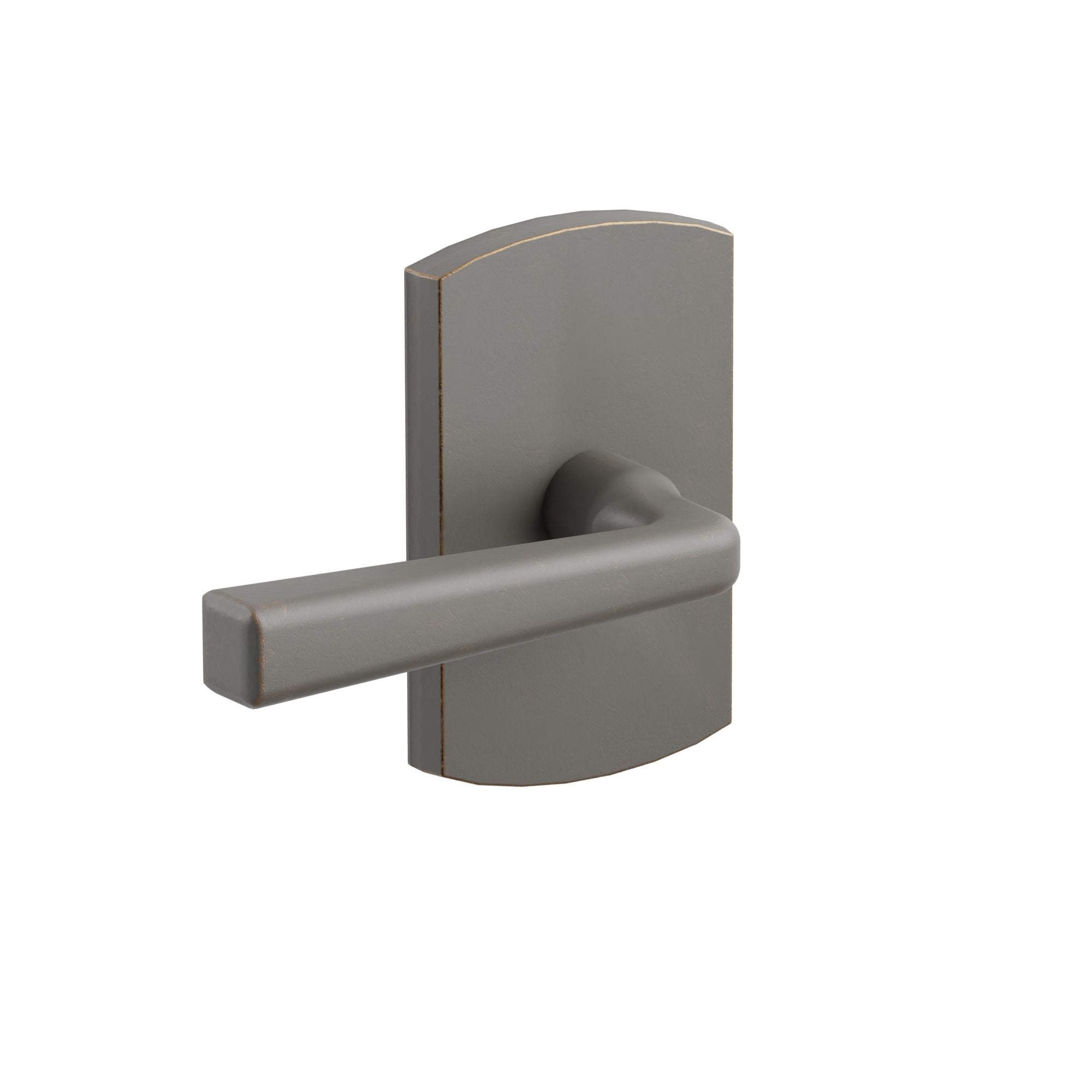 Emtek Concealed Fastener Cimarron Lever Set with Sandcast Bronze #4 Rosette