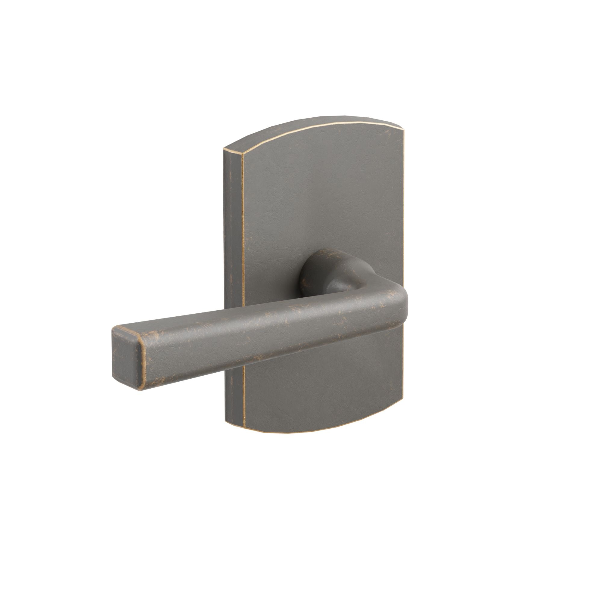 Emtek Cimarron Lever Set with Sandcast Bronze #4 Rosette