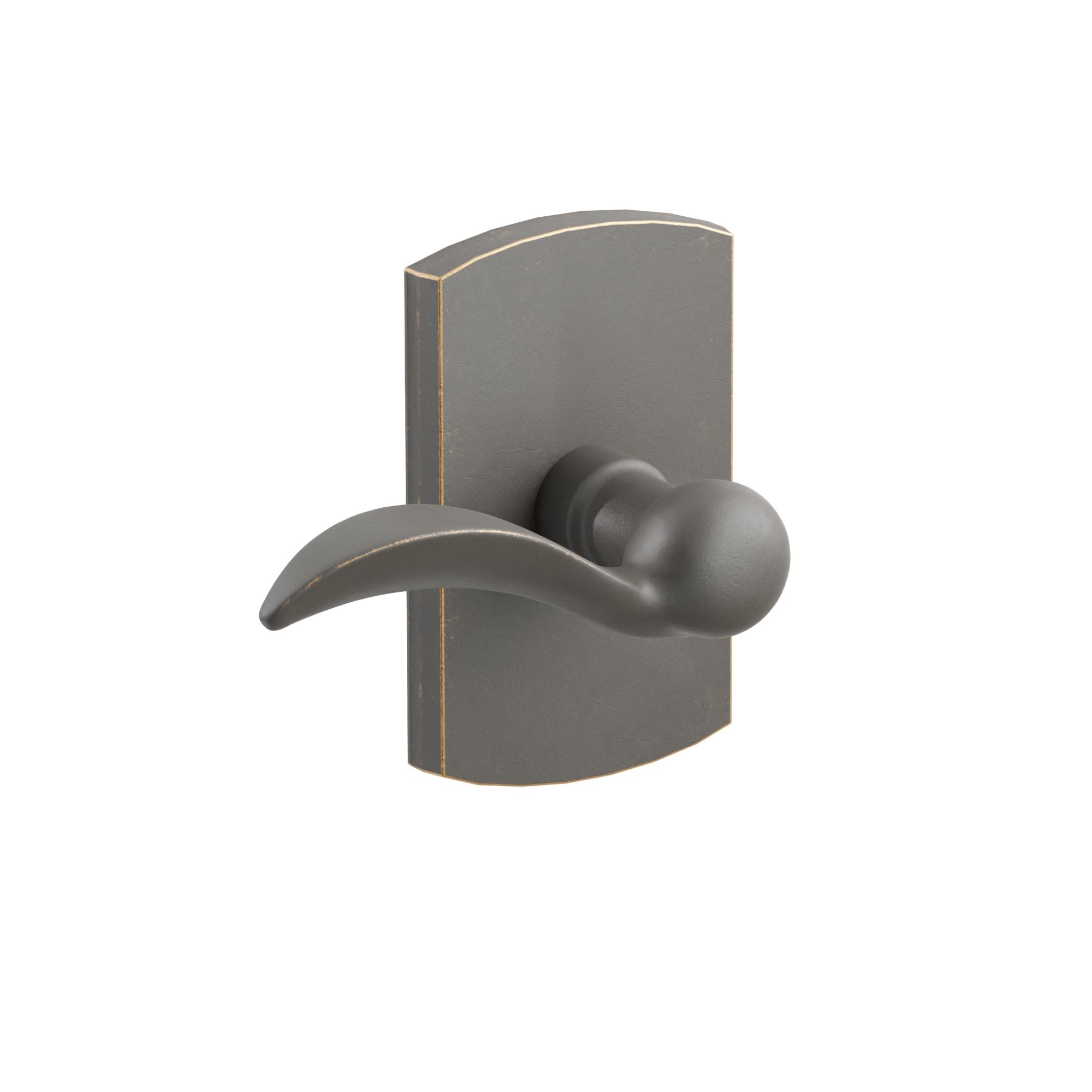 Emtek Durango Lever Set with Sandcast Bronze #4 Rosette