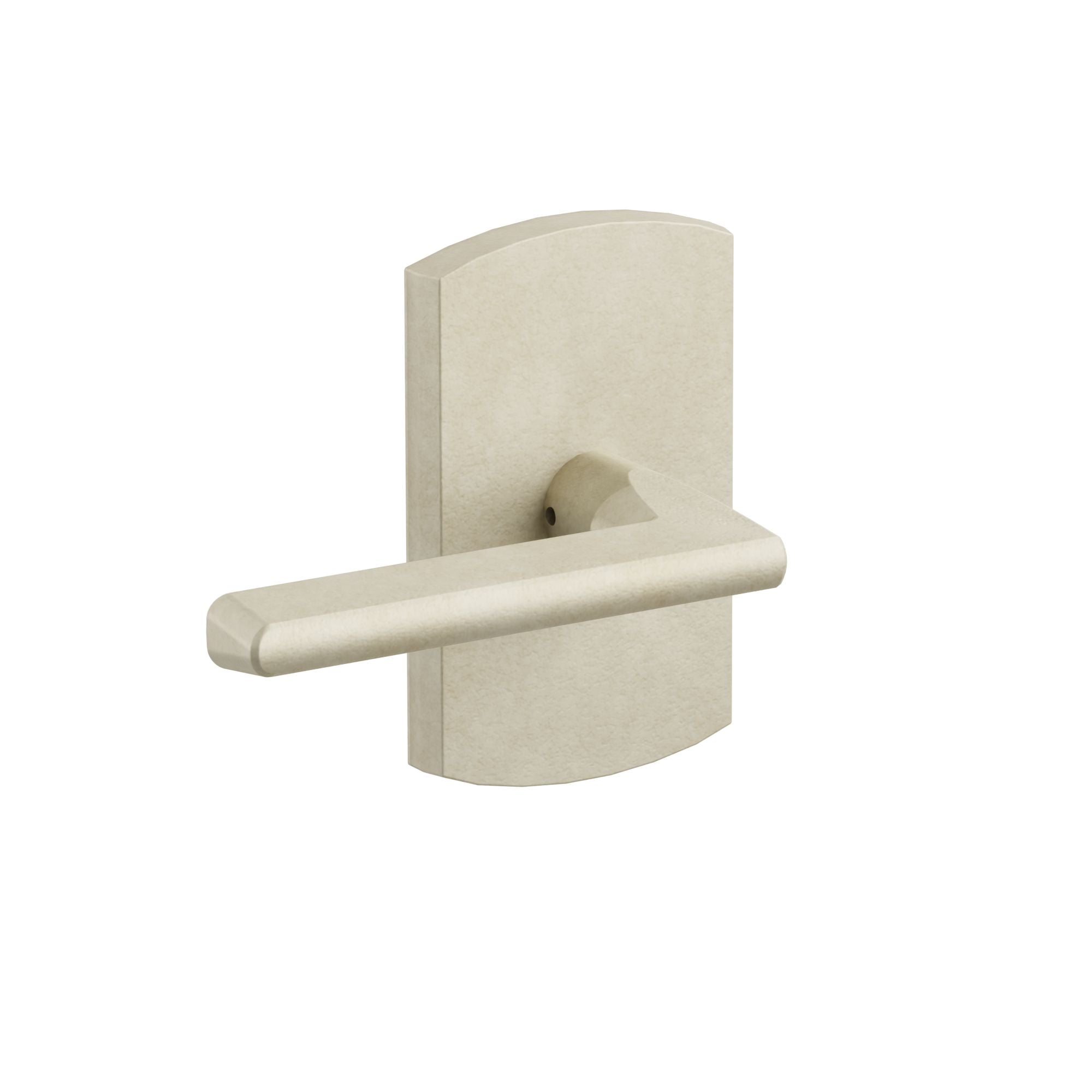 Emtek Concealed Fastener Lariat Lever Set with Sandcast Bronze #4 Rosette