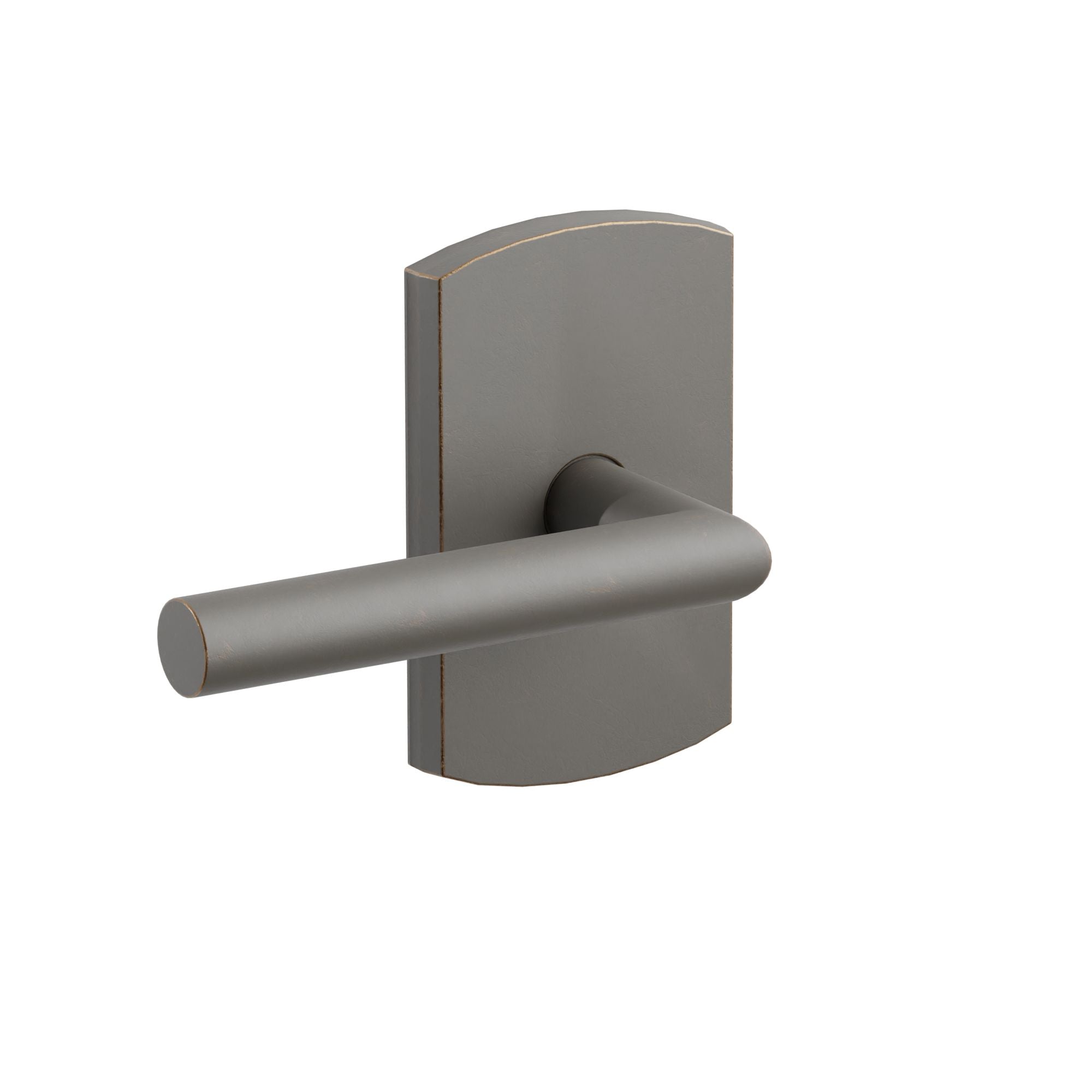 Emtek Mariposa Lever Set with Sandcast Bronze #4 Rosette