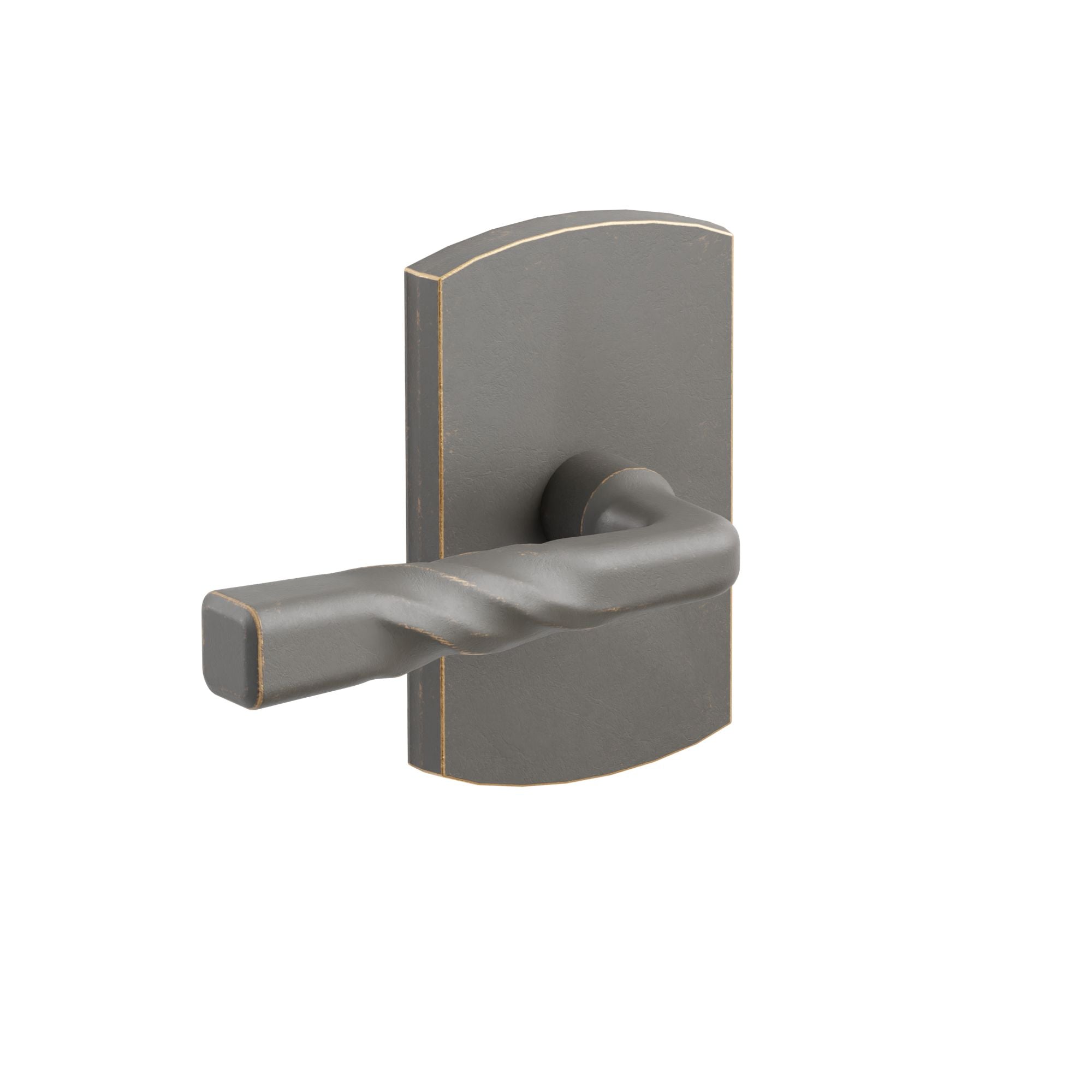 Emtek Montrose Lever Set with Sandcast Bronze #4 Rosette