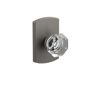 Emtek Old Town Knob Set with Sandcast Bronze #4 Rosette