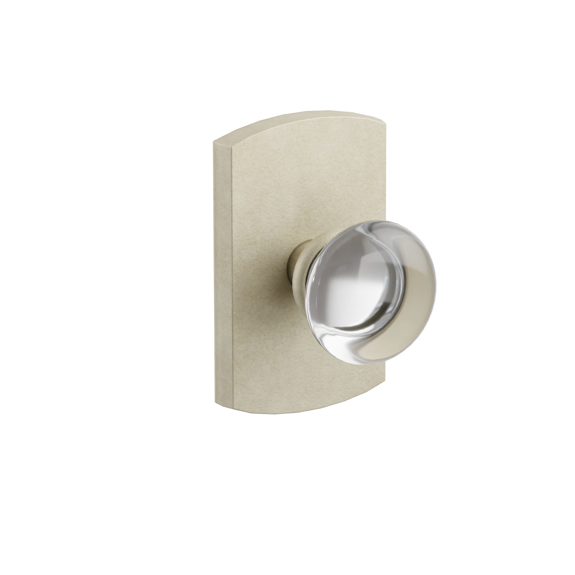 Emtek Concealed Fastener Providence Glass Knob Set with Sandcast Bronze #4 Rosette