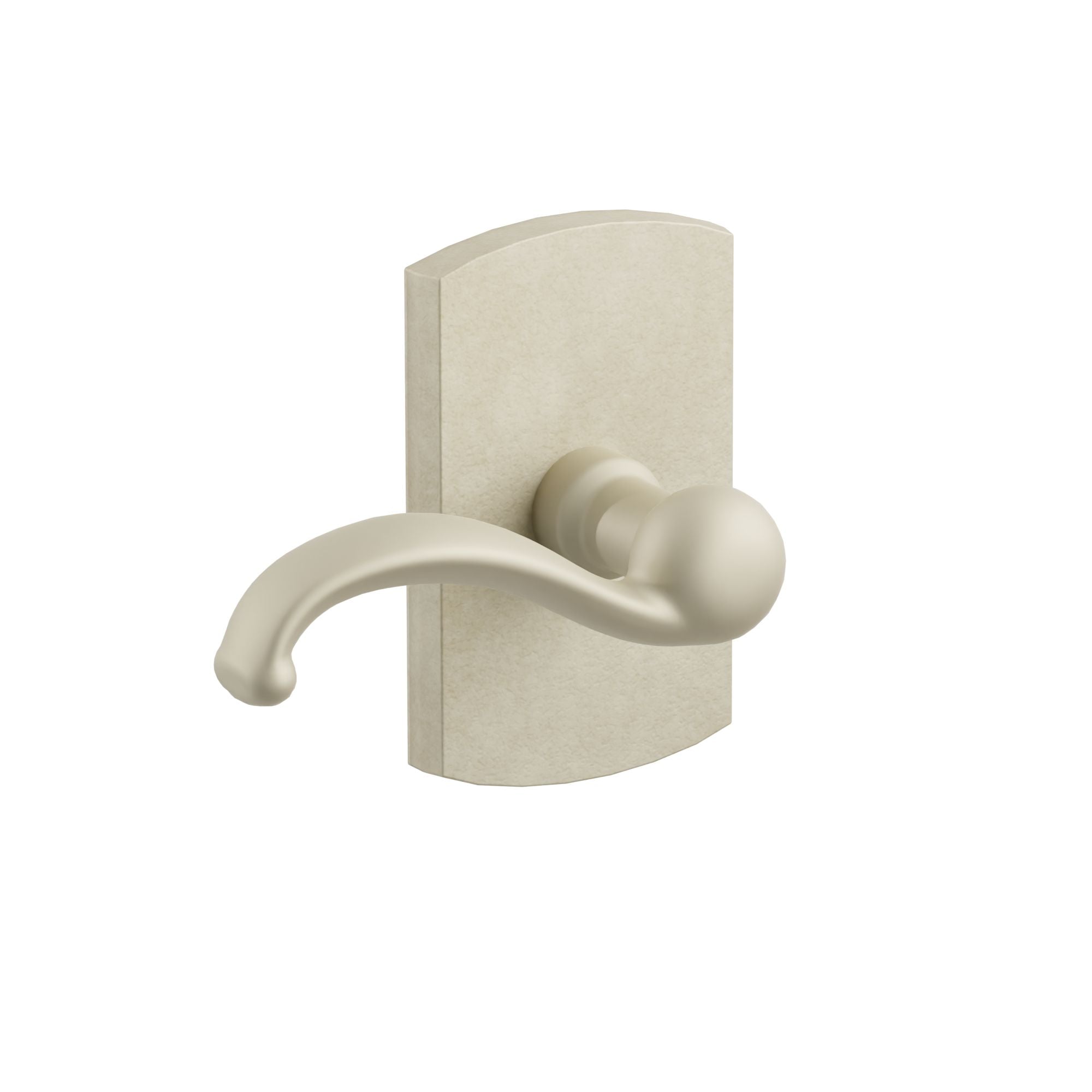 Emtek Teton Lver Set with Sandcast Bronze #4 Rosette