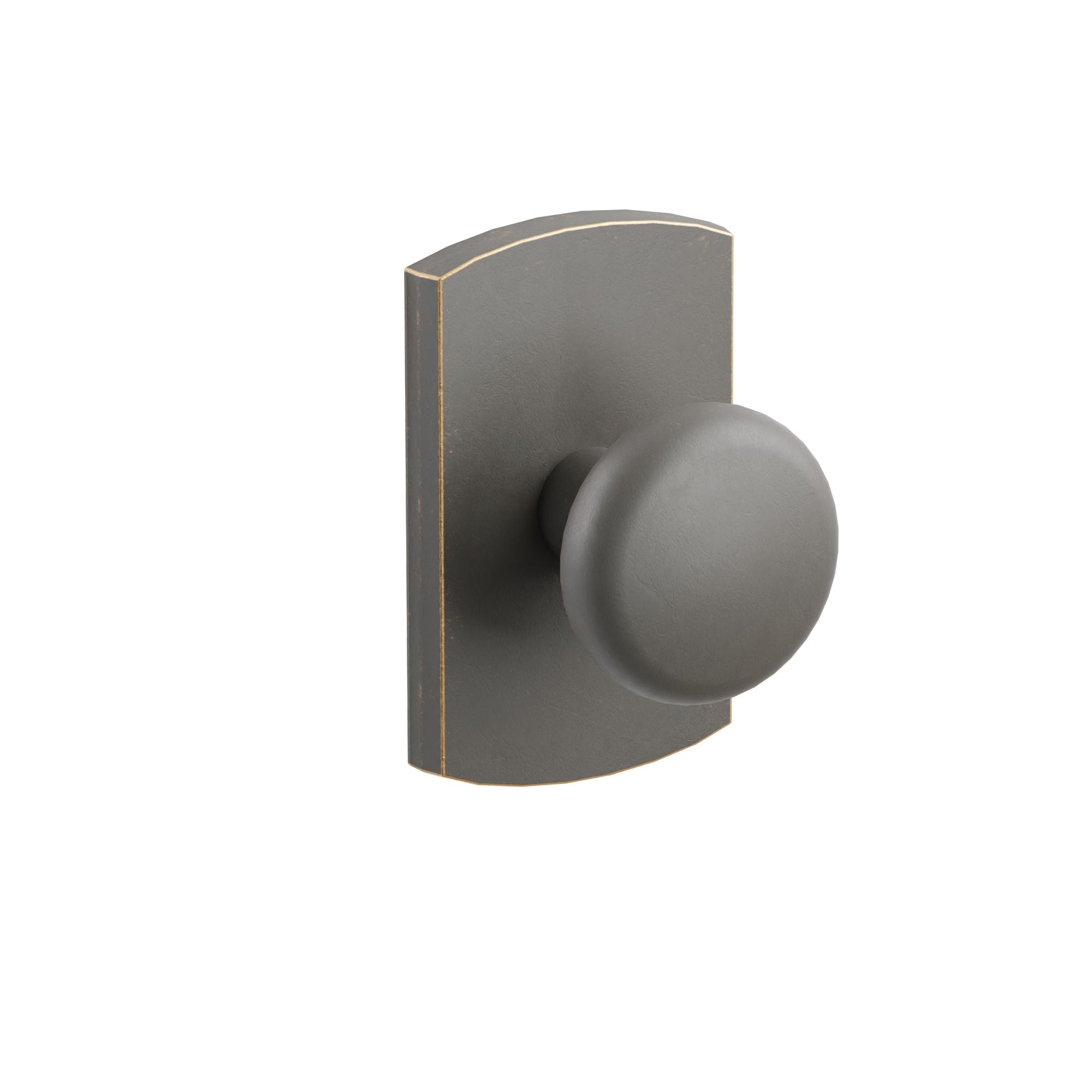 Emtek Concealed Fastener Winchester Knob Set with Sandcast Bronze #4 Rosette
