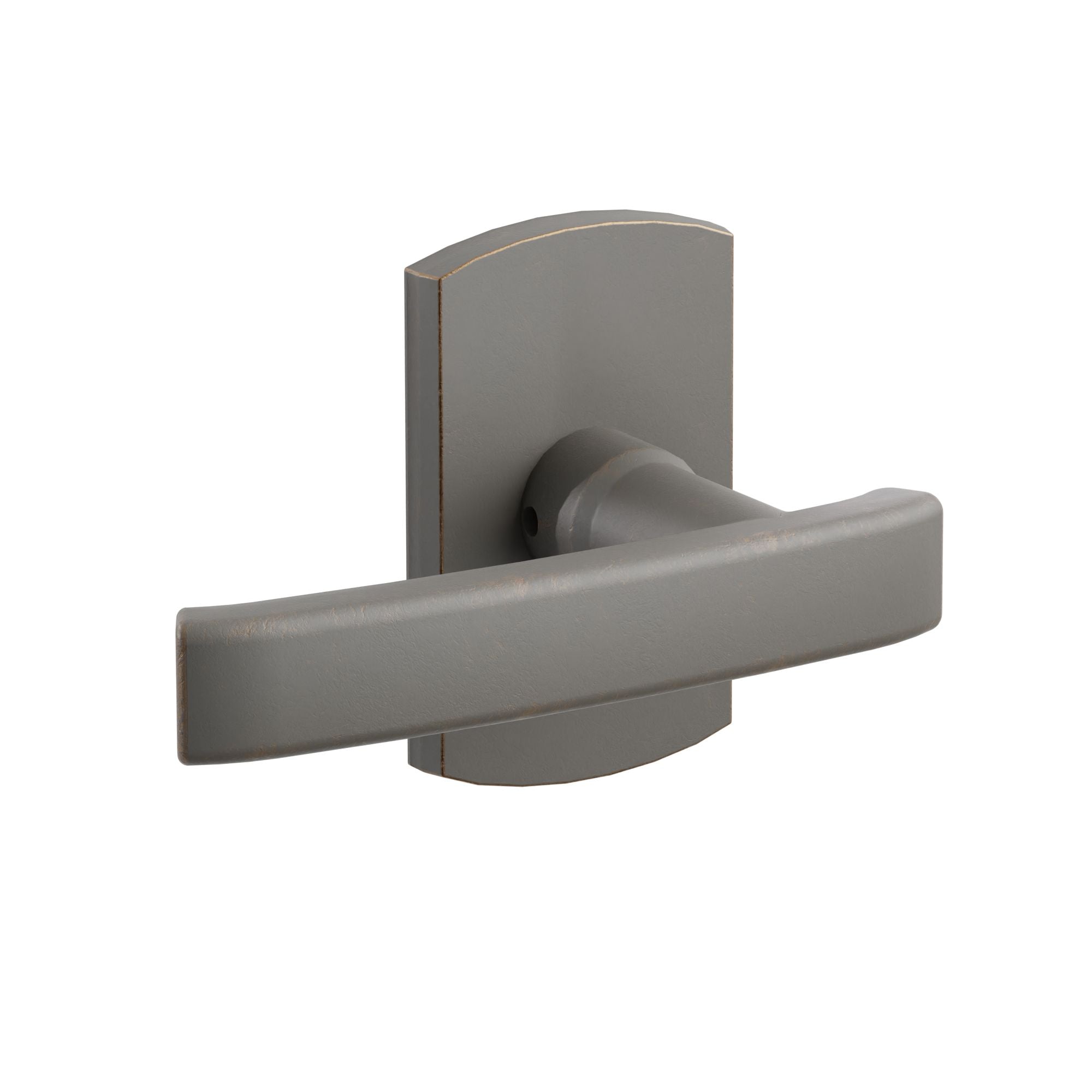 Emtek Yuma Lever Set with Sandcast Bronze #4 Rosette