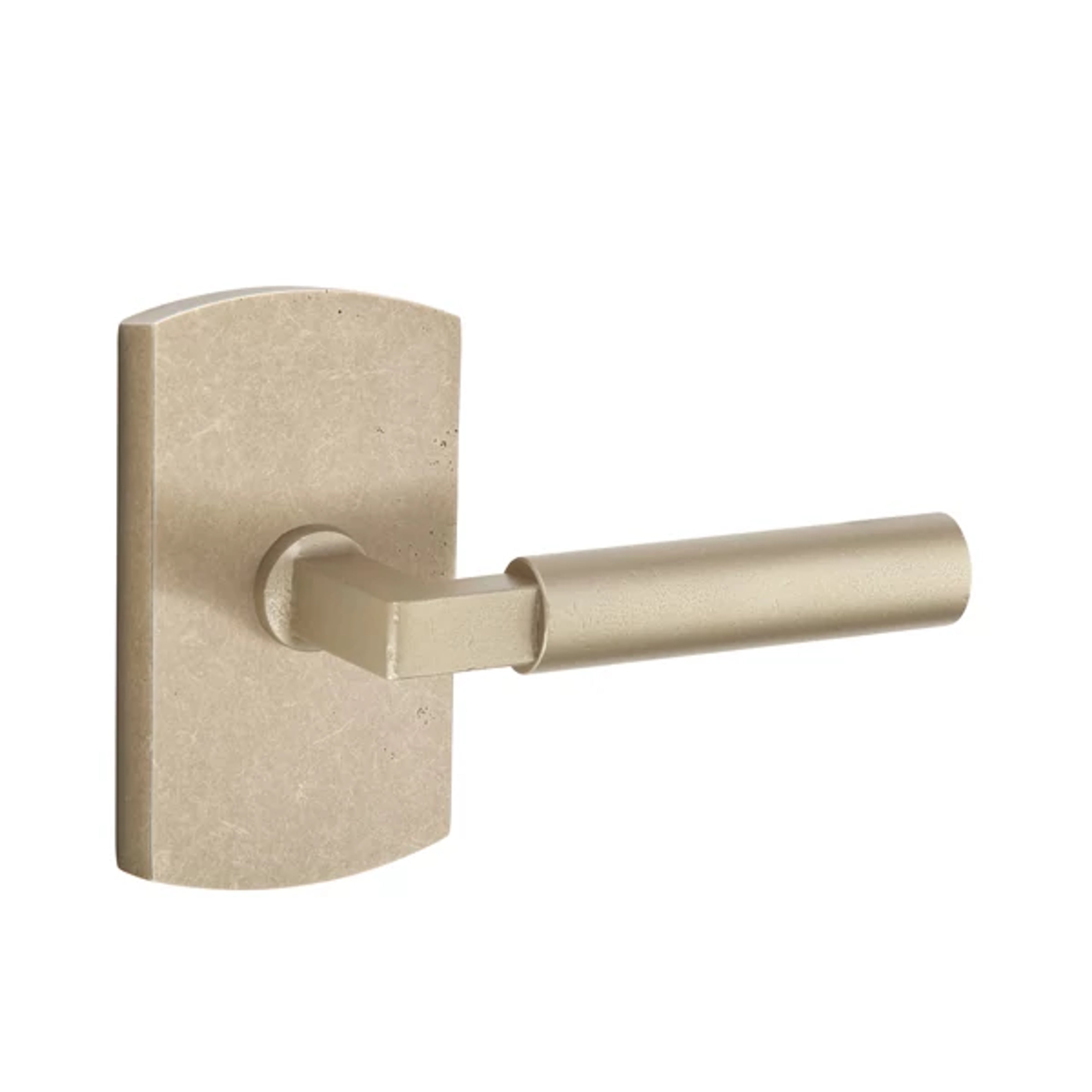 Emtek Bryce Lever Set with Sandcast Bronze #4 Rosette