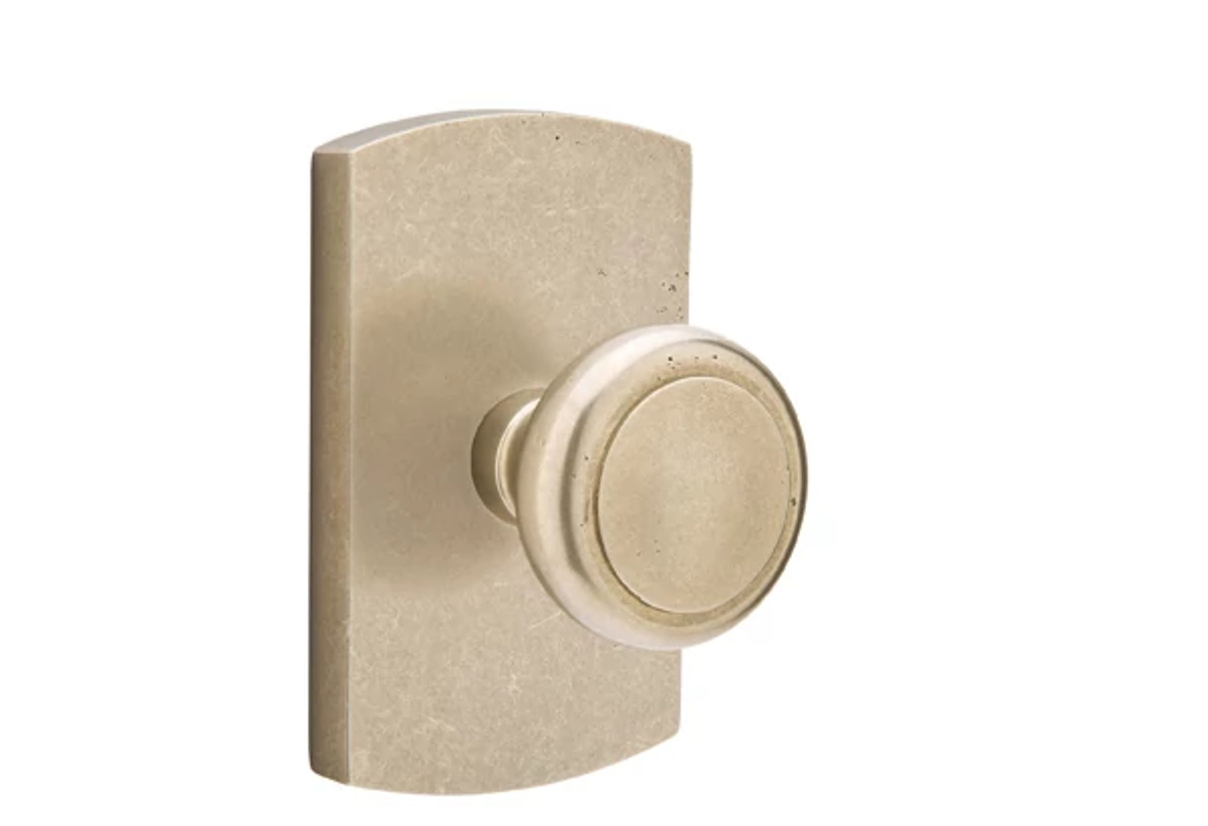 Emtek Butte Knob Set with Sandcast Bronze #4 Rosette