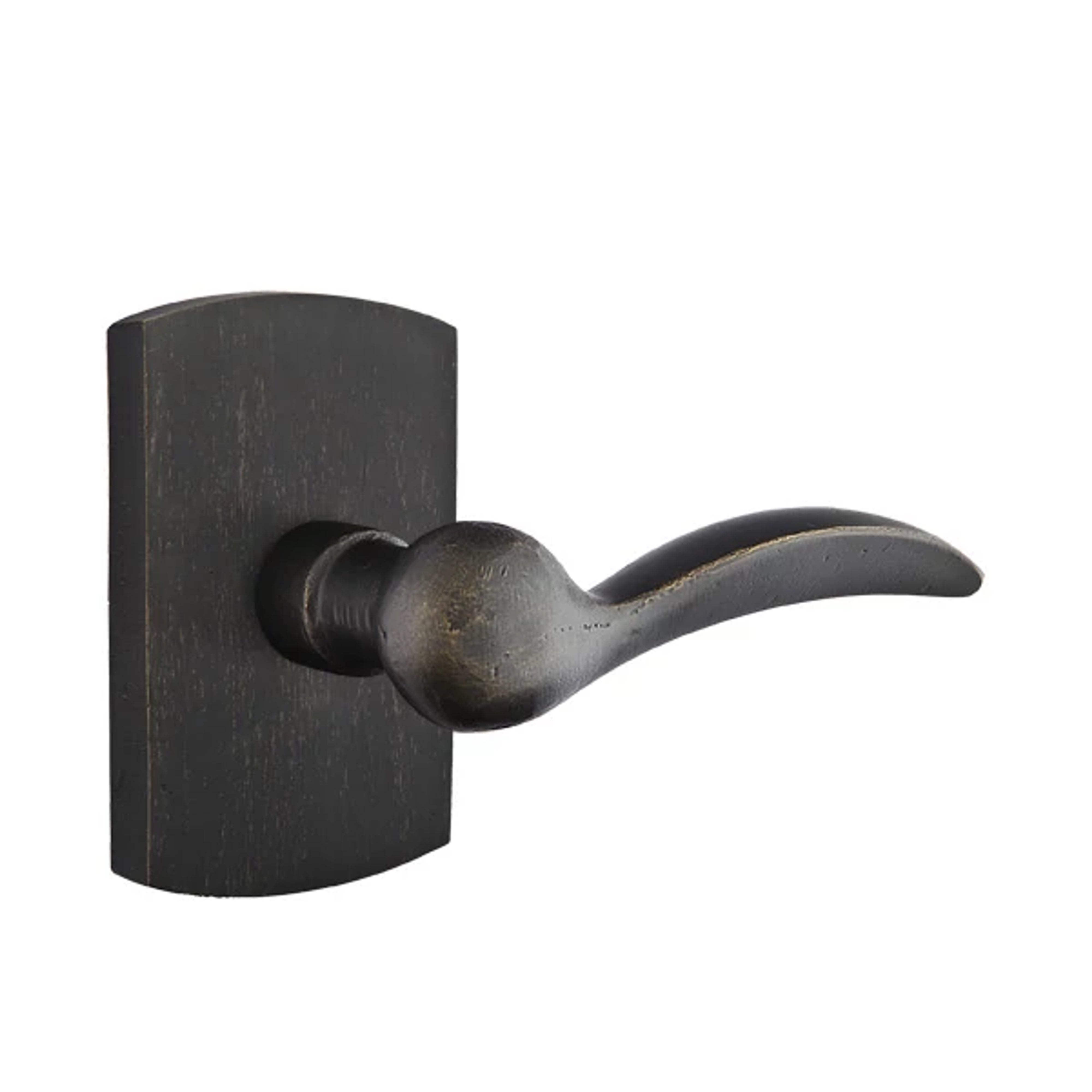 Emtek Concealed Fastener Durango Lever Set with Sandcast Bronze #4 Rosette
