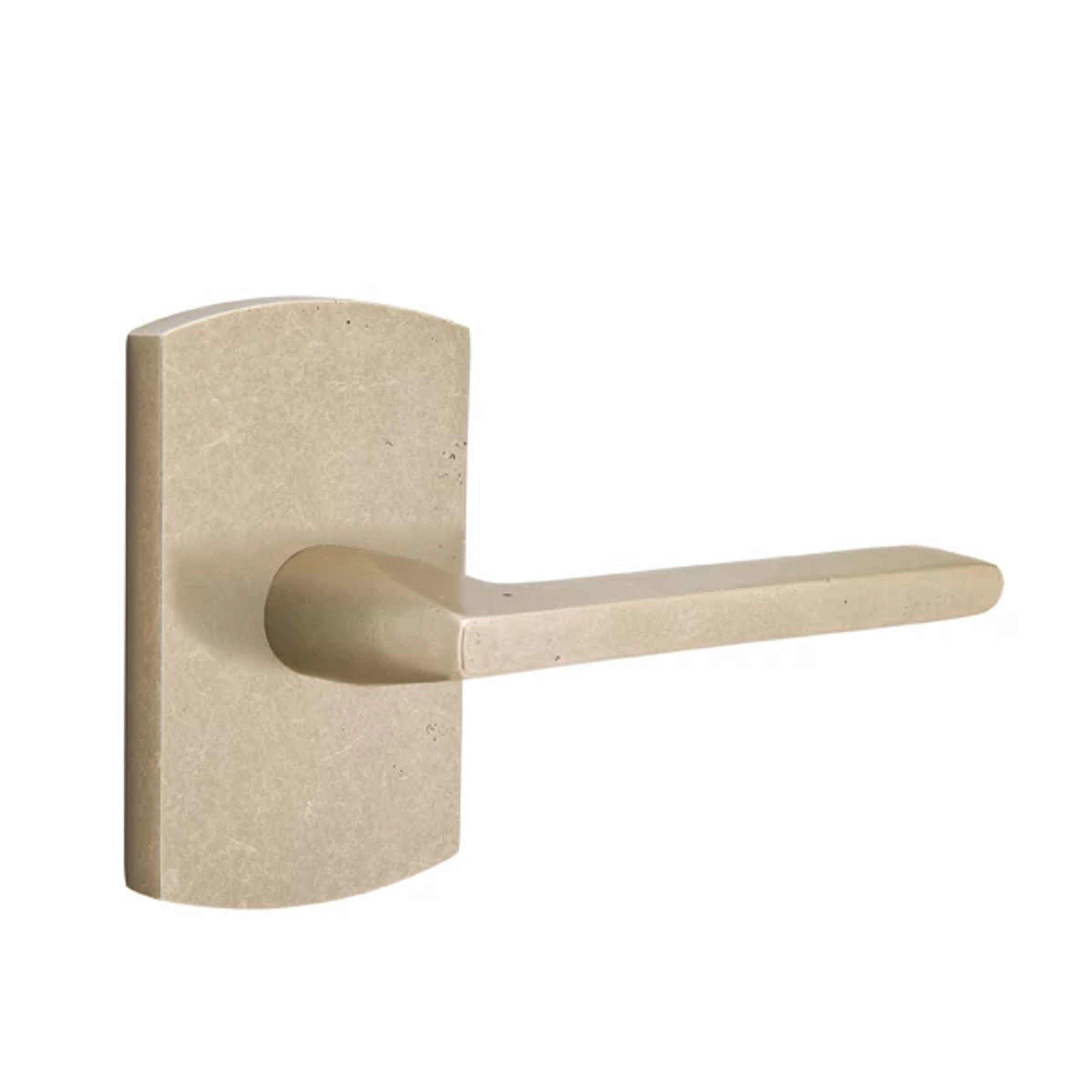 Emtek Lariat Lever Set with Sandcast Bronze #4 Rosette