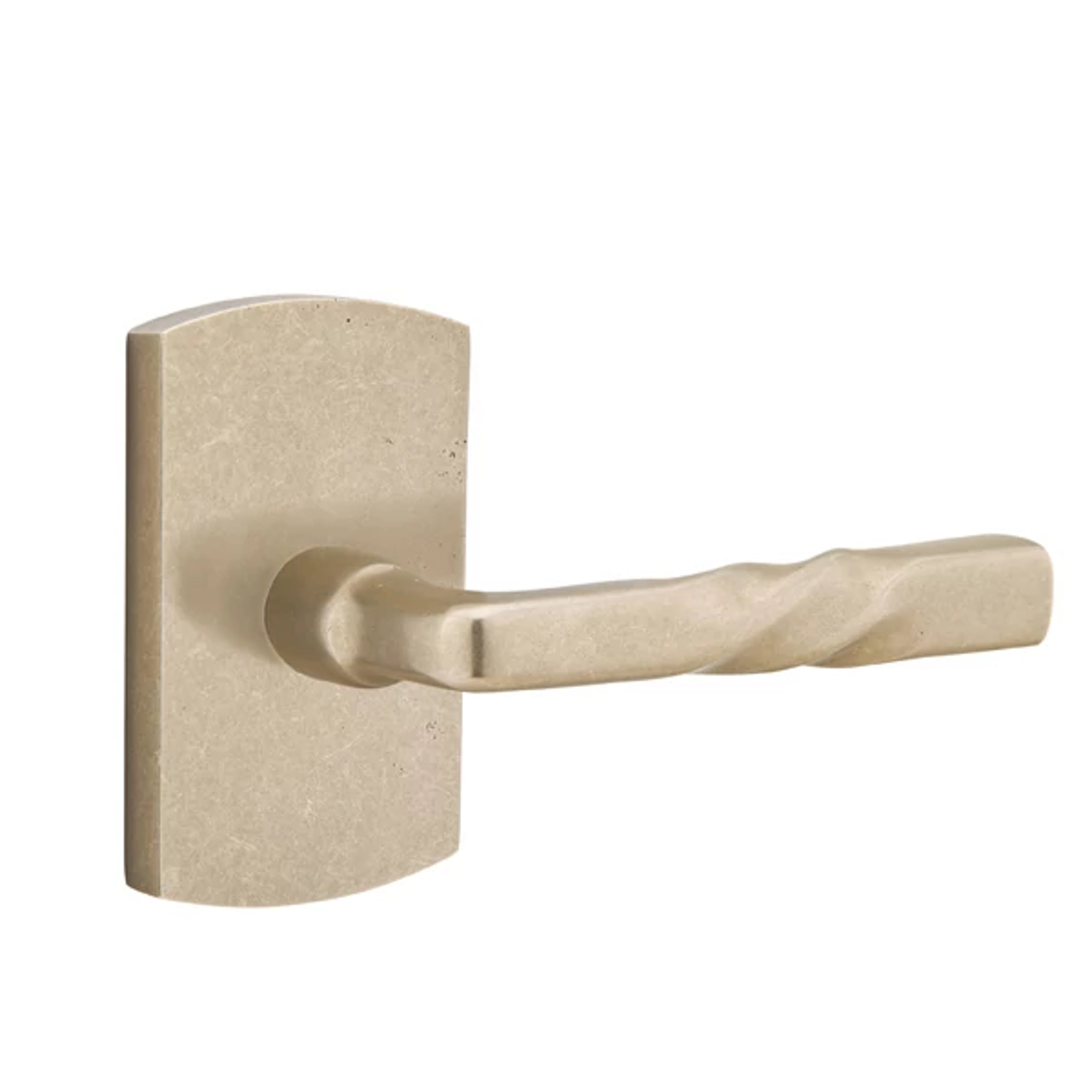 Emtek Concealed Fastener Montrose Lever Set with Sandcast Bronze #4 Rosette