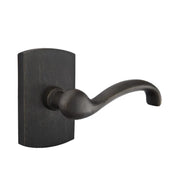 Emtek Teton Lver Set with Sandcast Bronze #4 Rosette