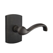 Emtek Concealed Fastener Teton Lver Set with Sandcast Bronze #4 Rosette