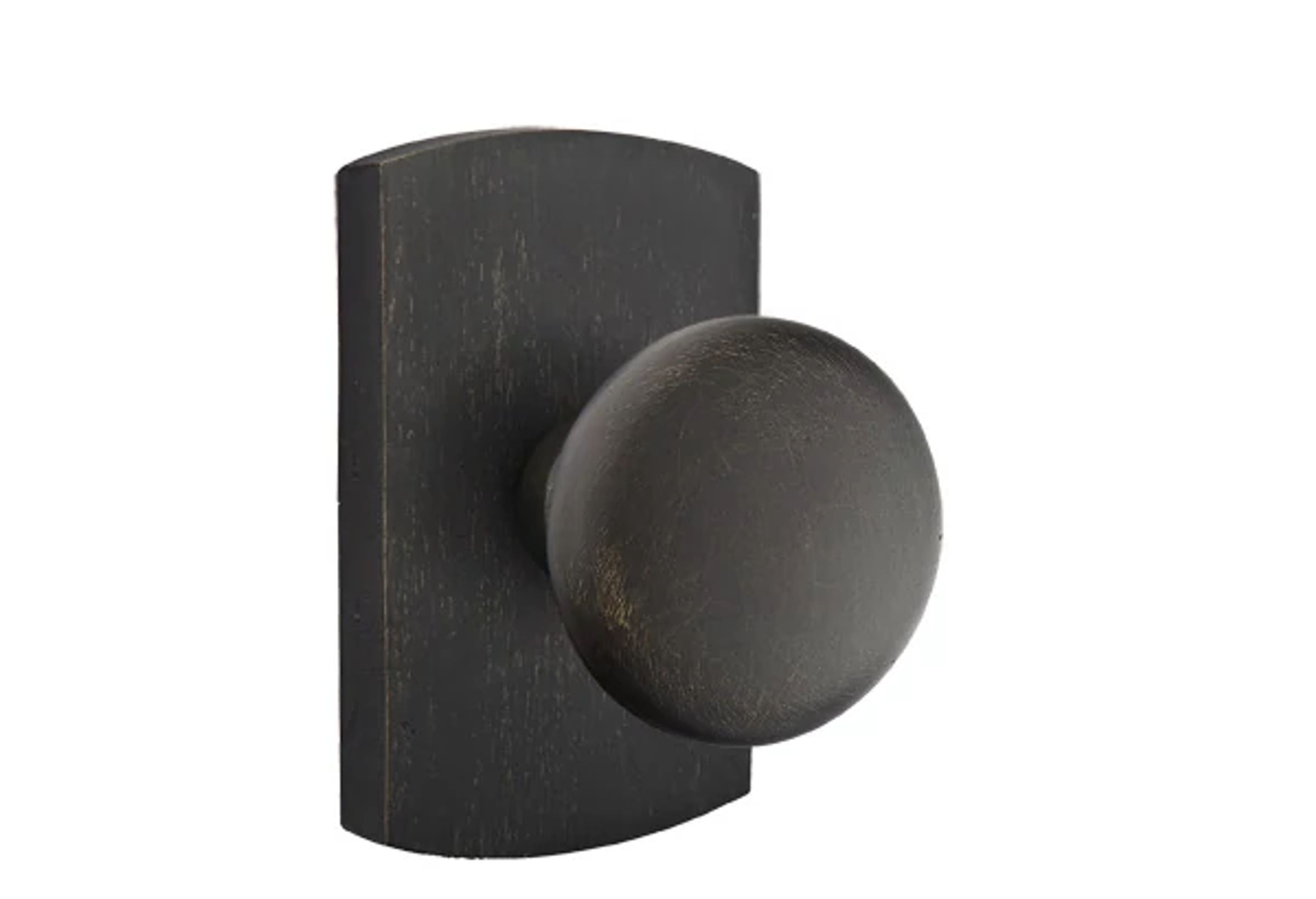 Emtek Concealed Fastener Winchester Knob Set with Sandcast Bronze #4 Rosette