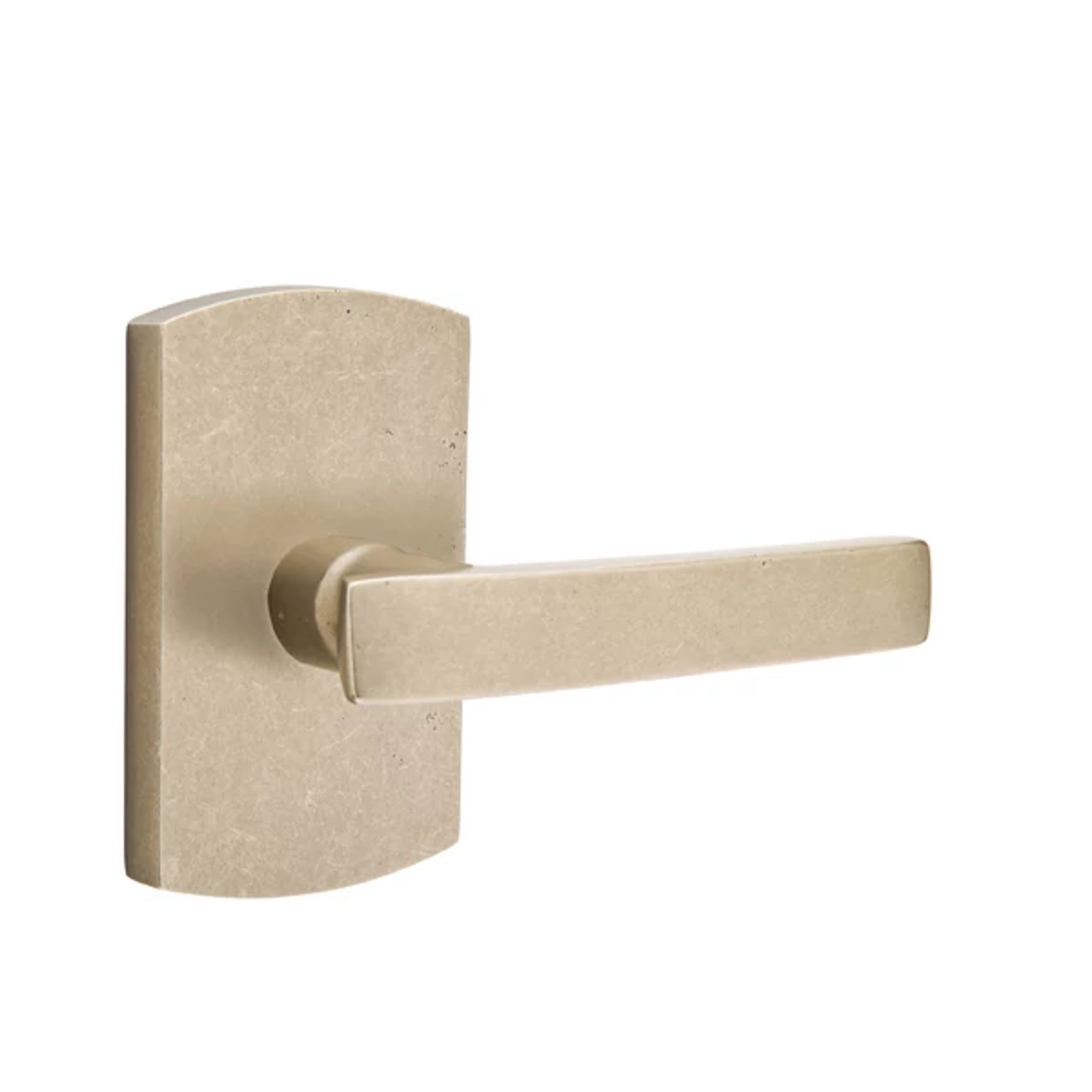 Emtek Concealed Fastener Yuma Lever Set with Sandcast Bronze #4 Rosette