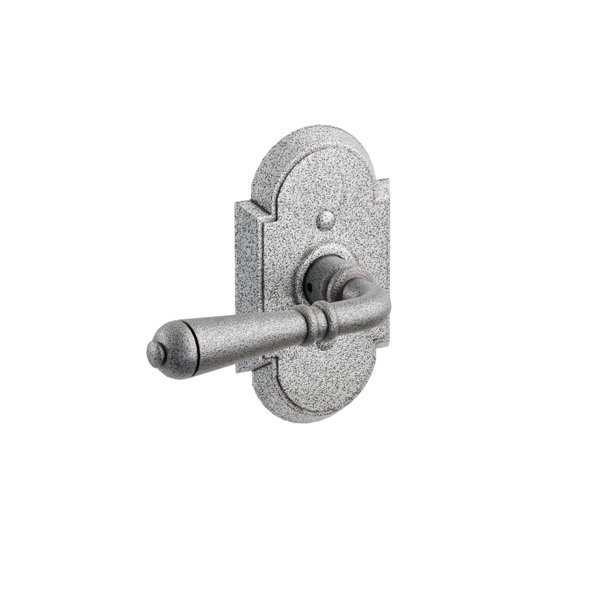 Emtek Normandy Lever Set with Wrought Steel #1 Rosette