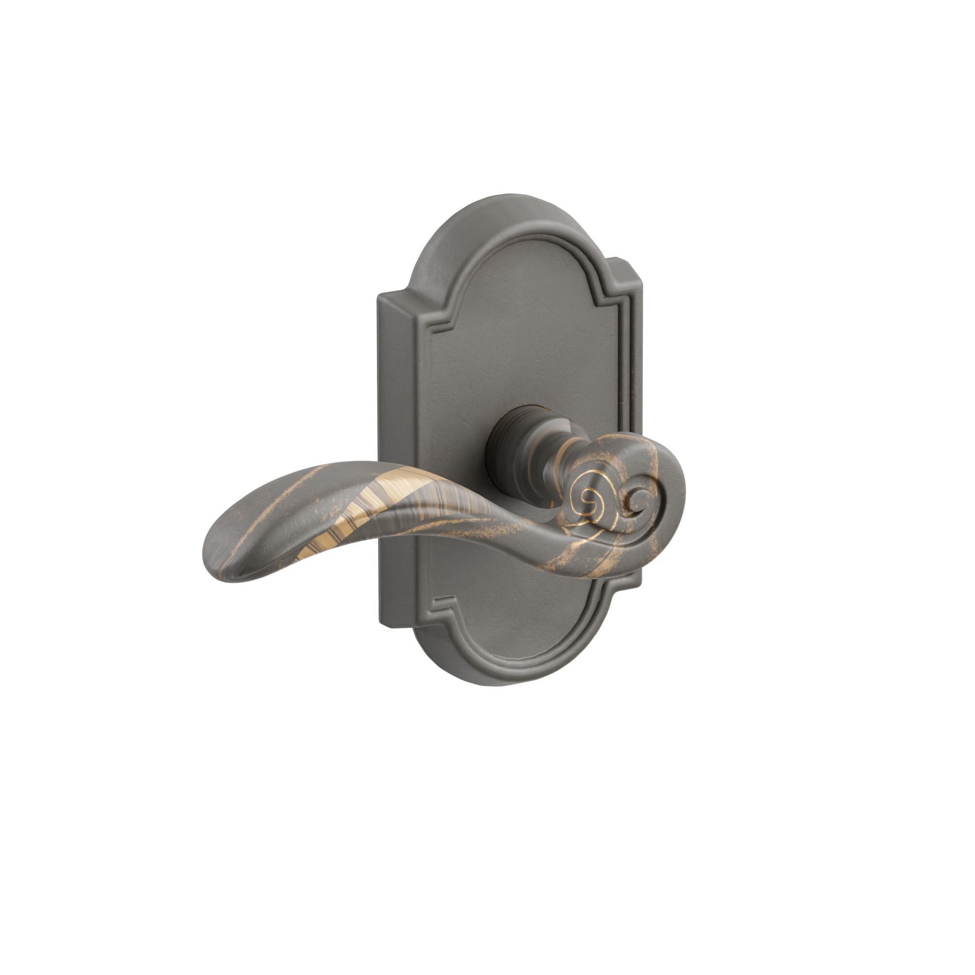 Emtek Concealed Fastener Medici Lever Set with Tuscany Bronze #11 Rosette