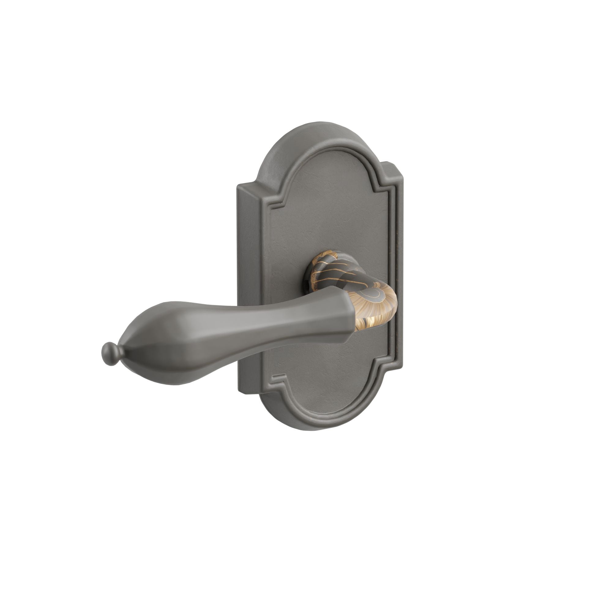 Emtek Octagon Lever Set with Tuscany Bronze #11 Rosette