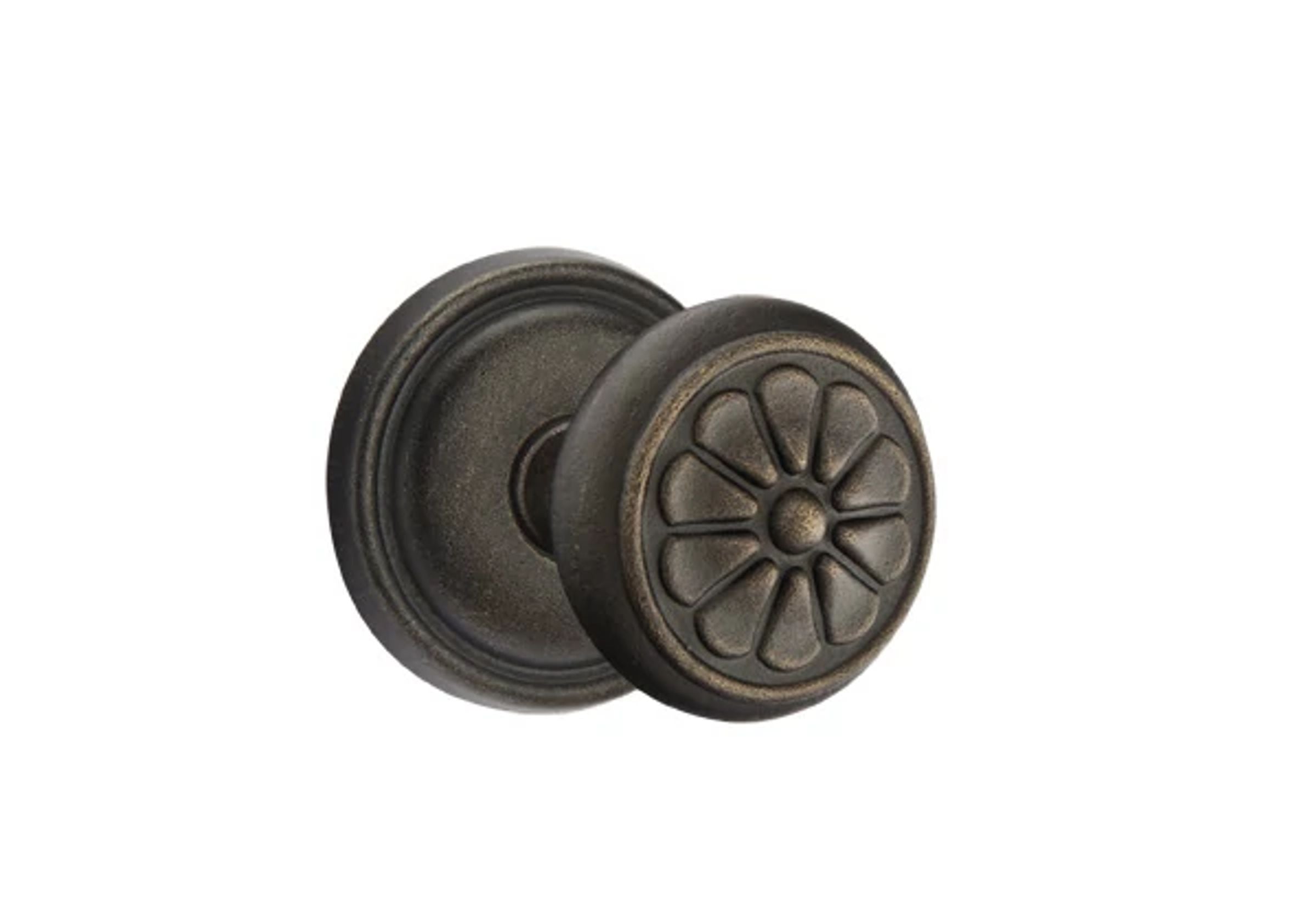 Emtek Concealed Fastener Petal Knob Set with Tuscany Bronze #12 Rosette