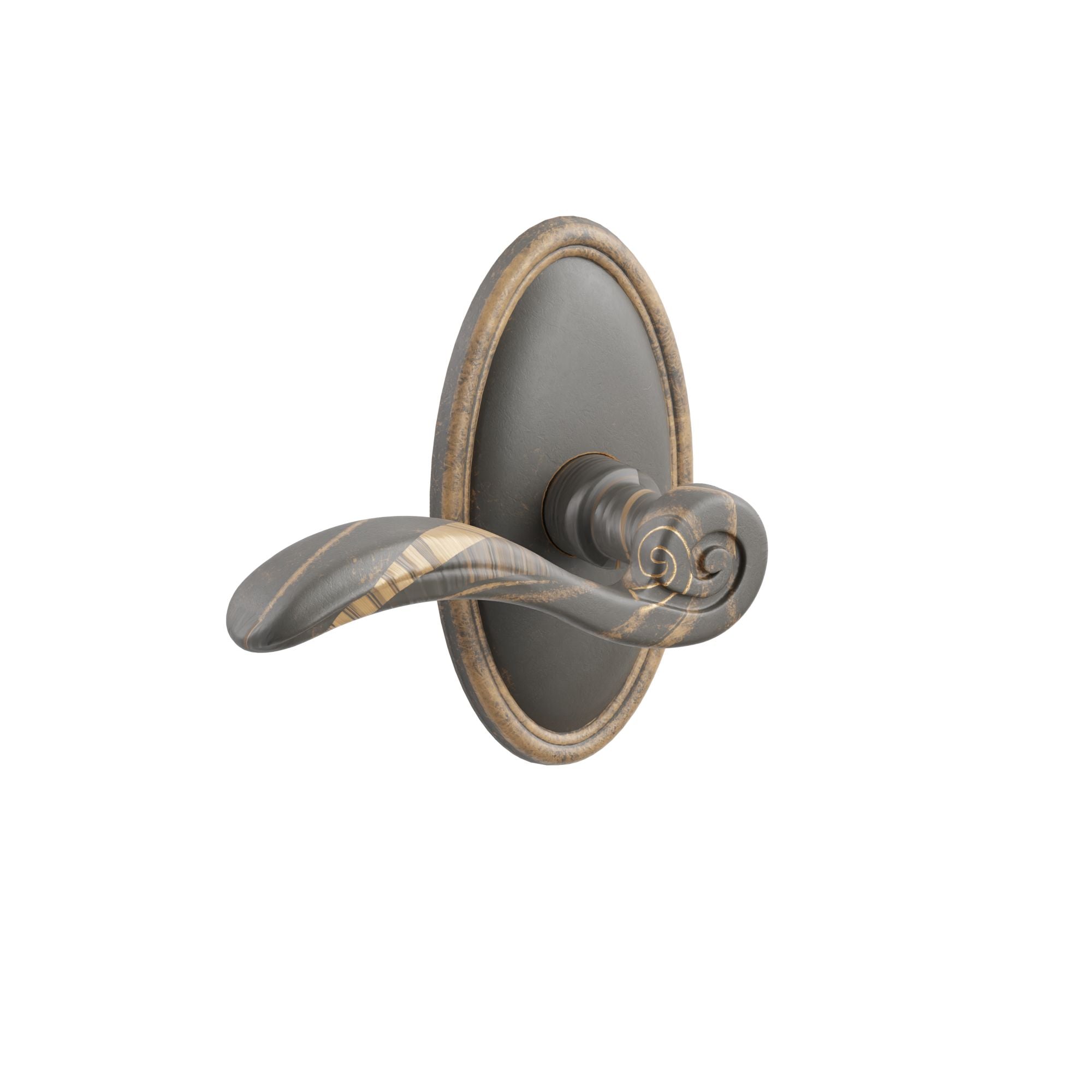 Emtek Medici Lever Set with Tuscany Bronze #14 Rosette