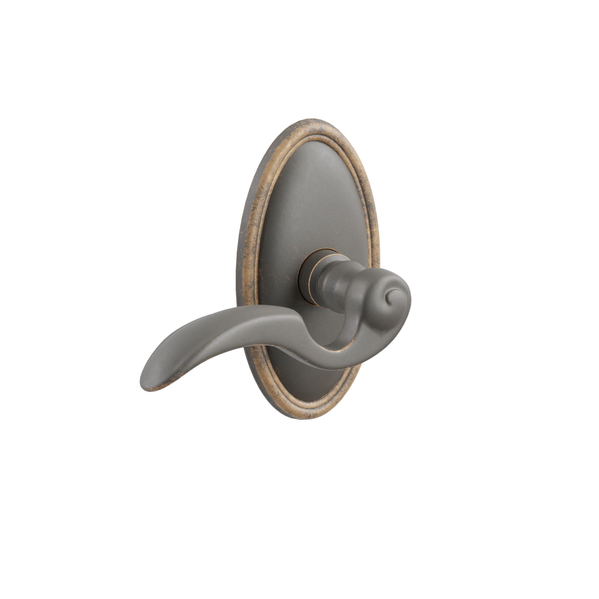 Emtek Napoli Lever Set with Tuscany Bronze #14 Rosette