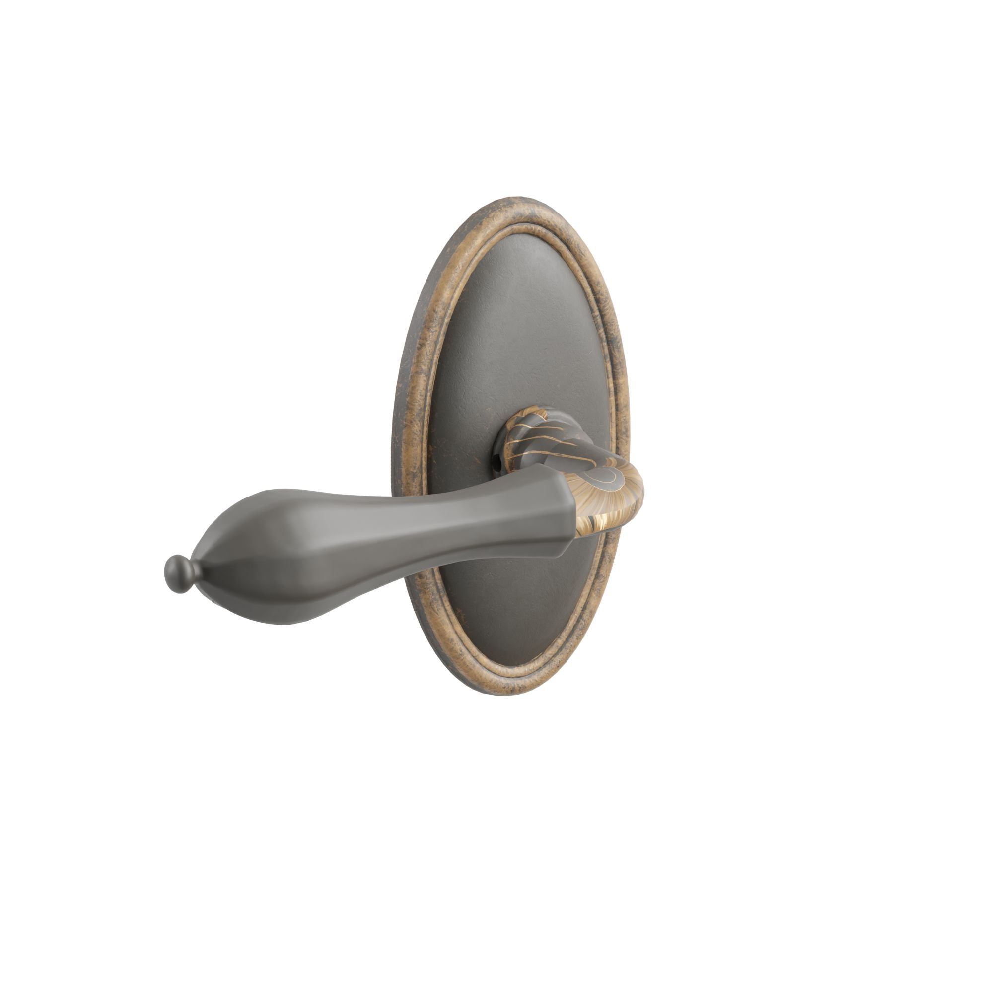 Emtek Octagon Lever Set with Tuscany Bronze #14 Rosette