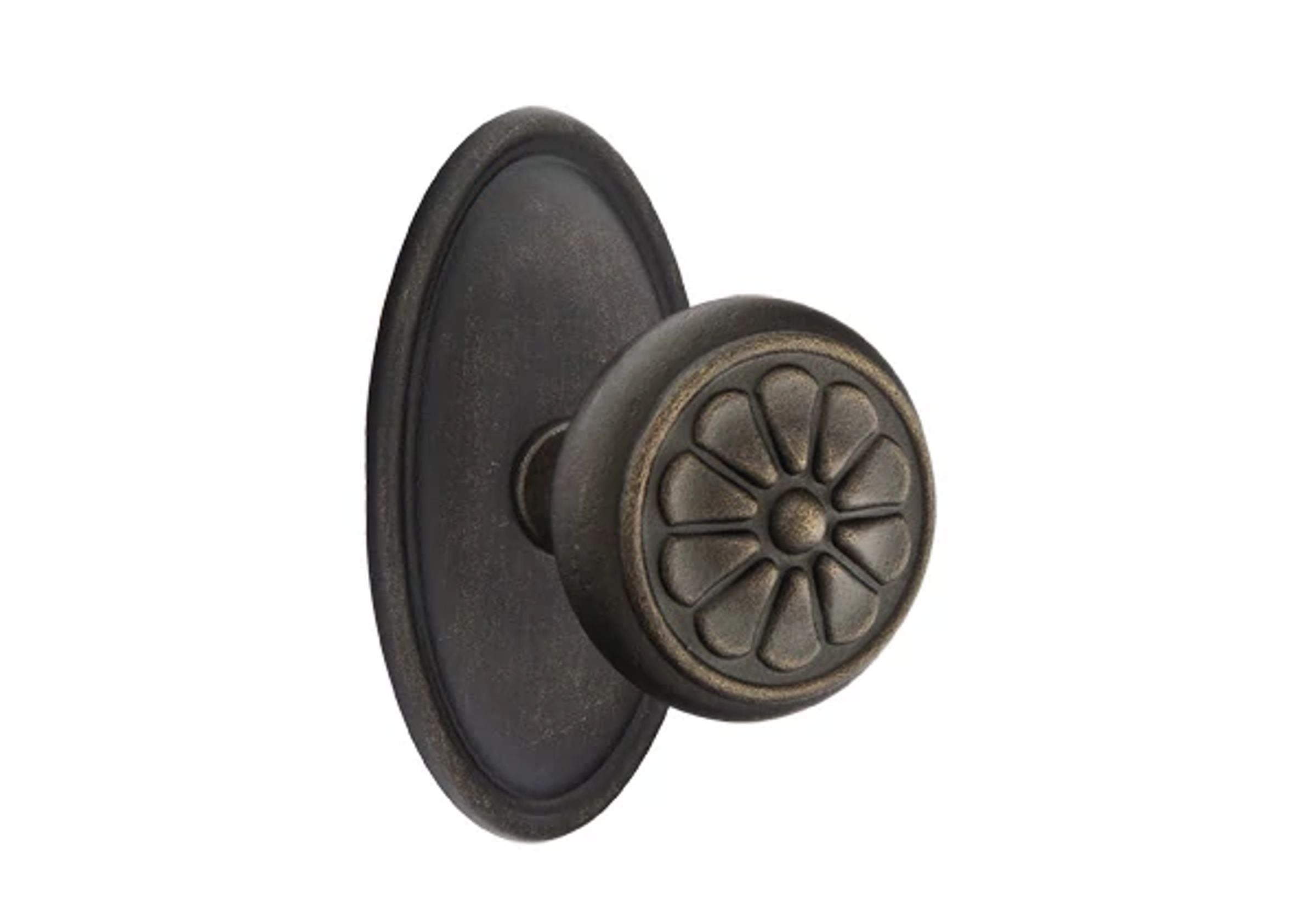 Emtek Petal Knob Set with Tuscany Bronze #14 Rosette