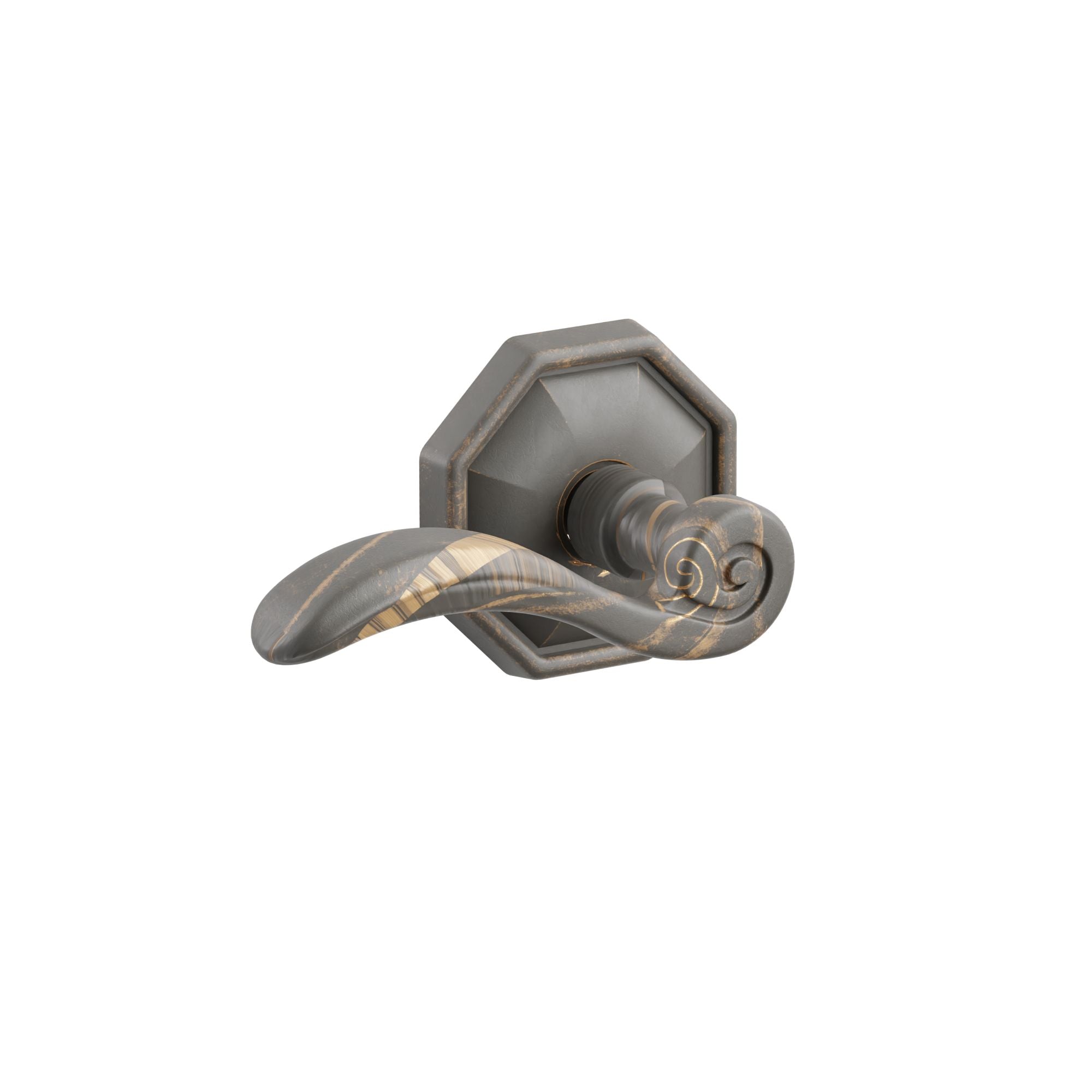 Emtek Medici Lever Set with Tuscany Bronze #15 Rosette