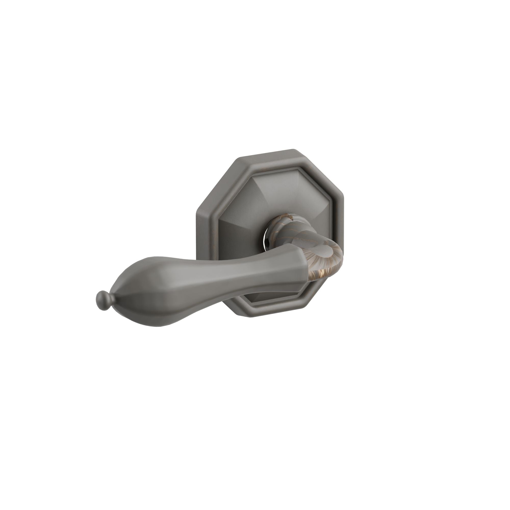 Emtek Octagon Lever Set with Tuscany Bronze #15 Rosette