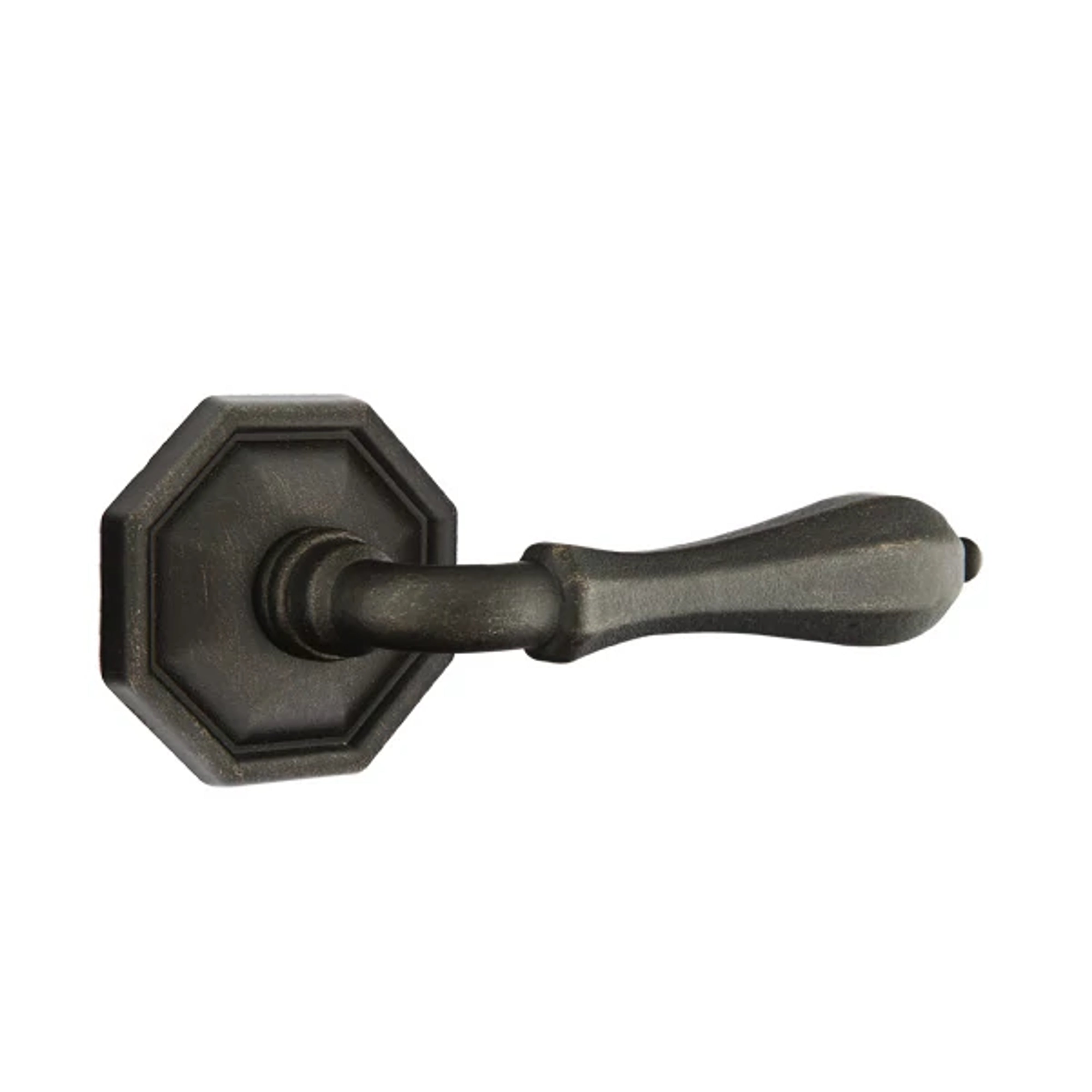 Emtek Octagon Lever Set with Tuscany Bronze #15 Rosette