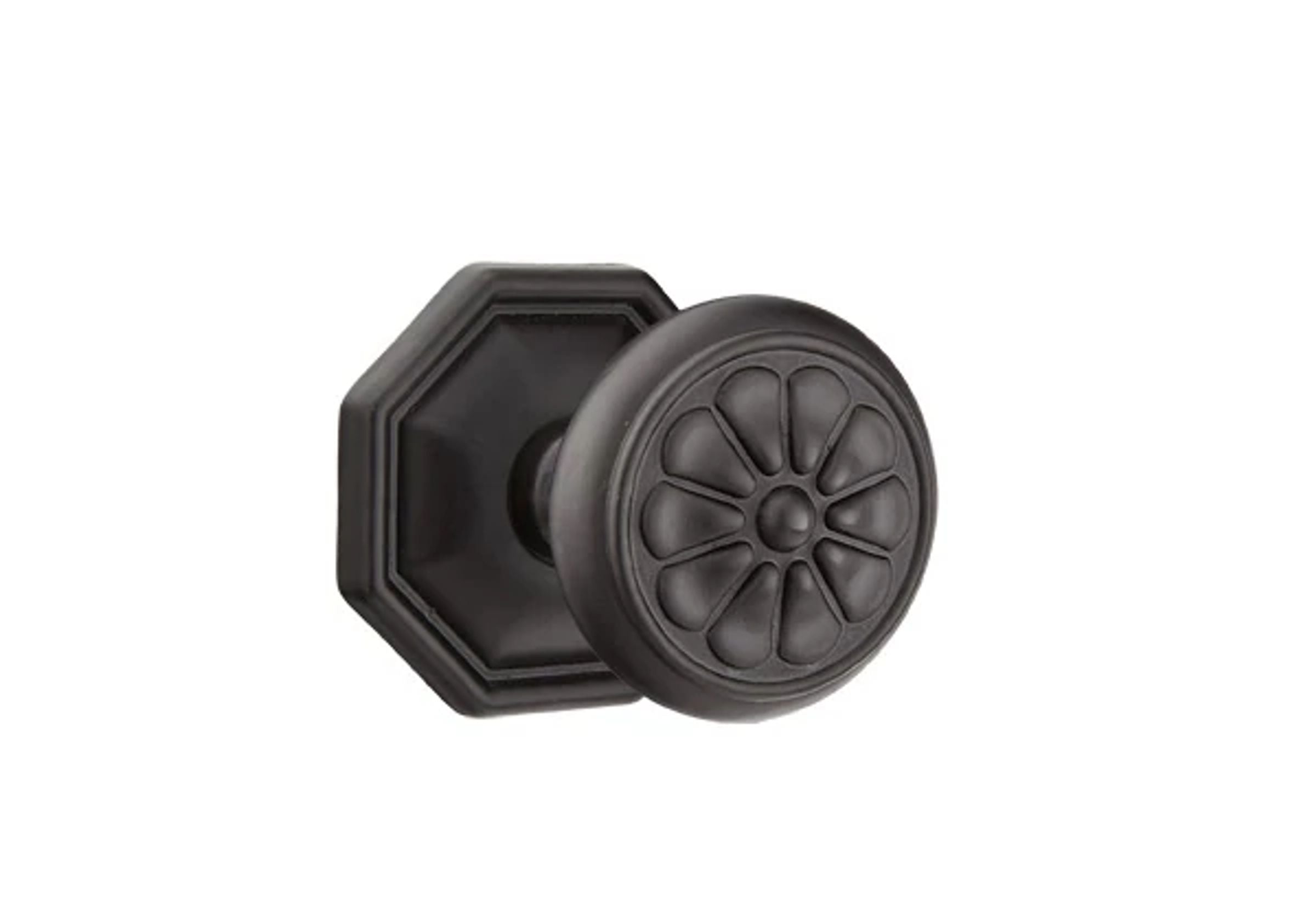 Emtek Concealed Fastener Petal Knob Set with Tuscany Bronze #15 Rosette