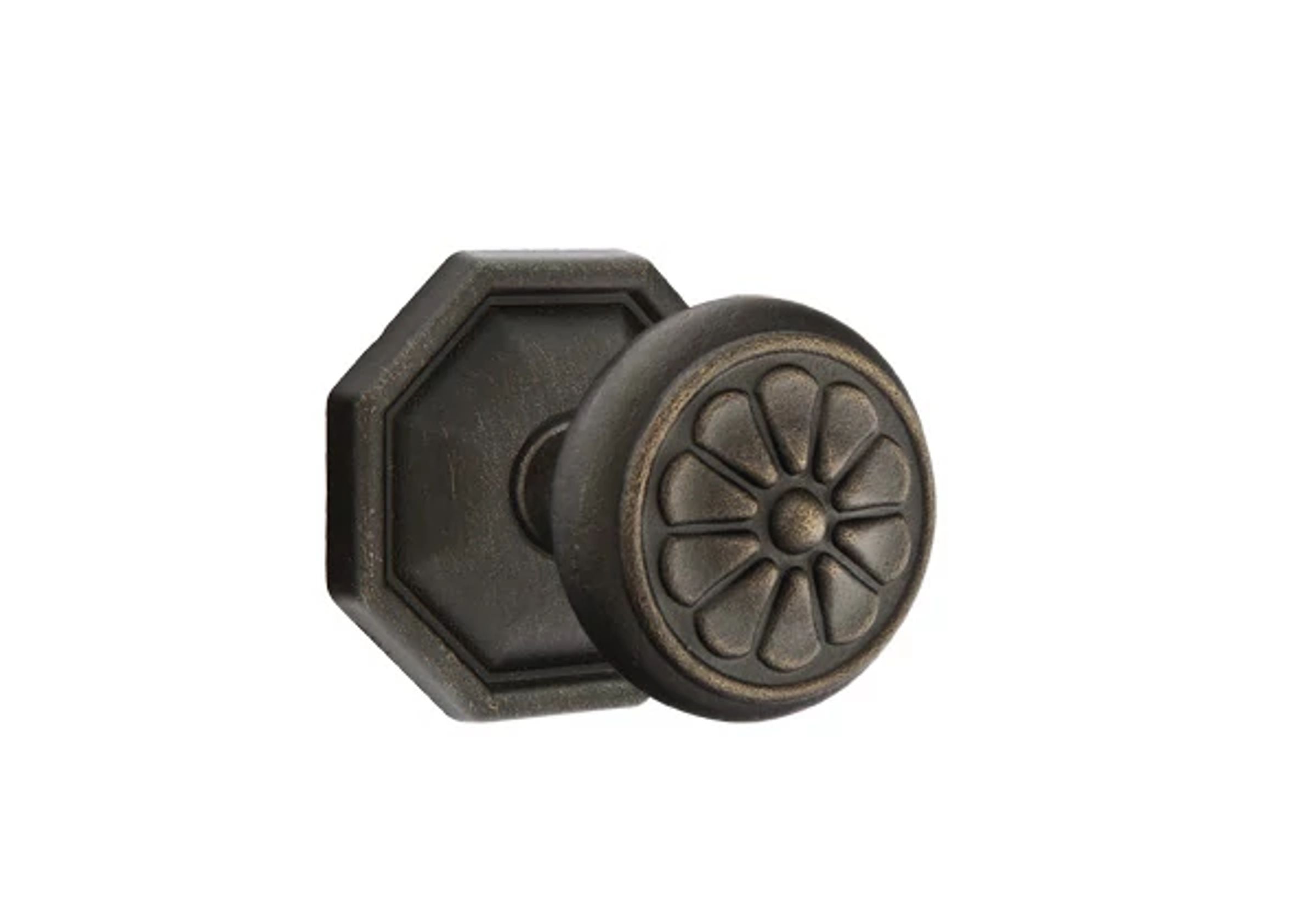 Emtek Petal Knob Set with Tuscany Bronze #15 Rosette
