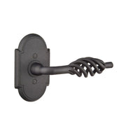 Emtek Lafayette Lever Set with Wrought Steel #1 Rosette