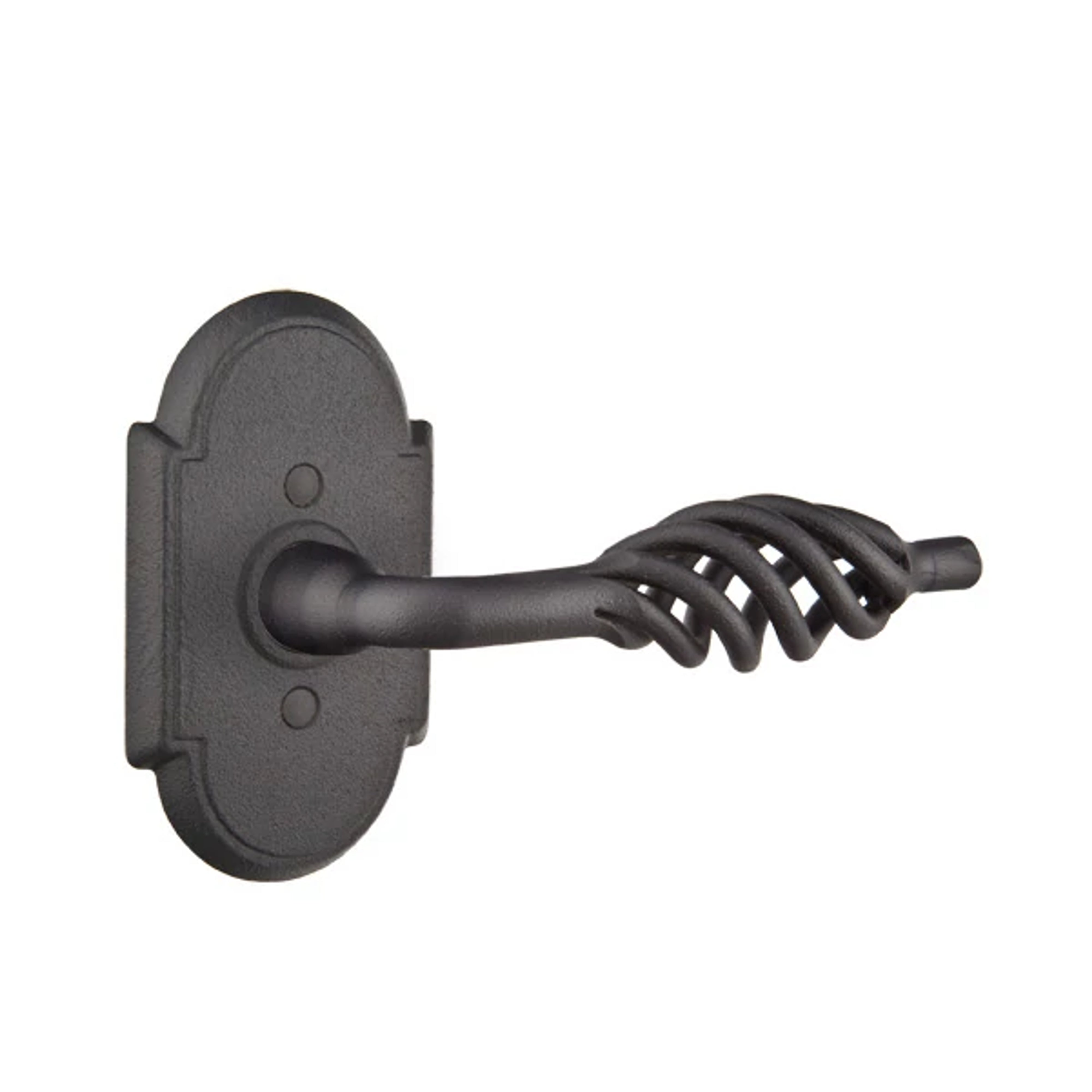Emtek Lafayette Lever Set with Wrought Steel #1 Rosette