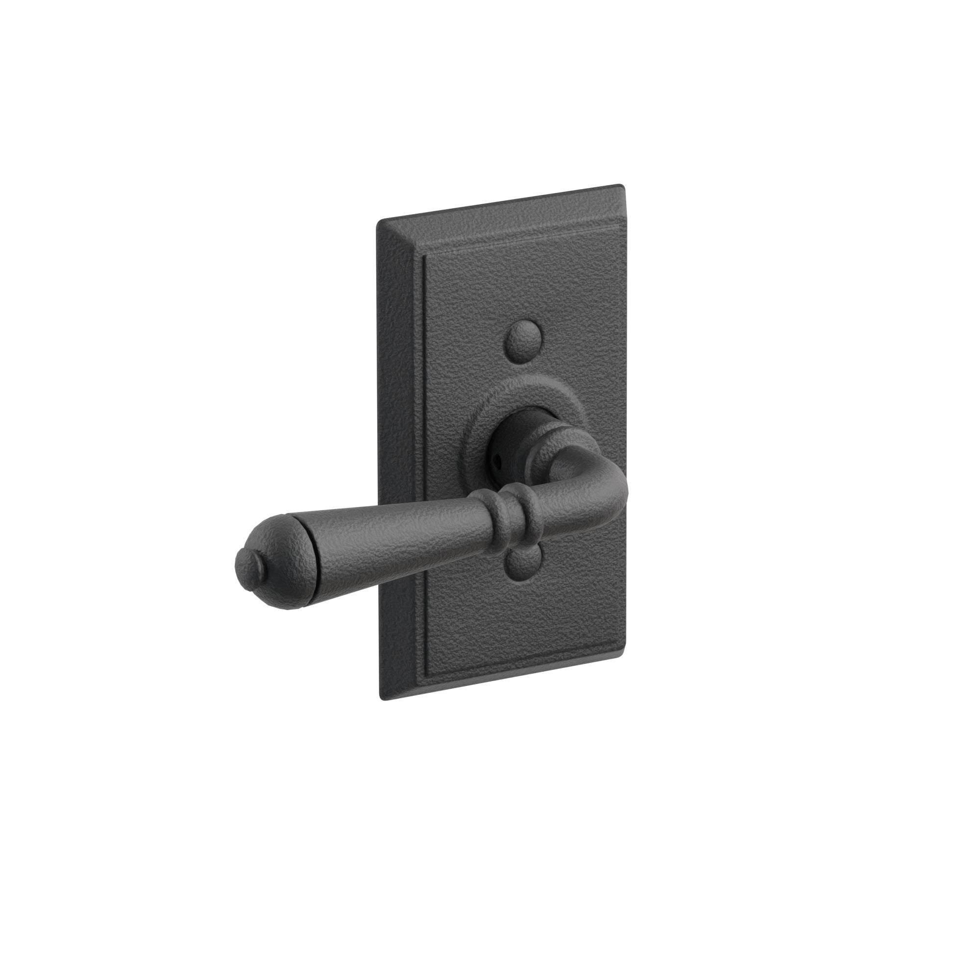 Emtek Normandy Lever Set with Wrought Steel #3 Rosette