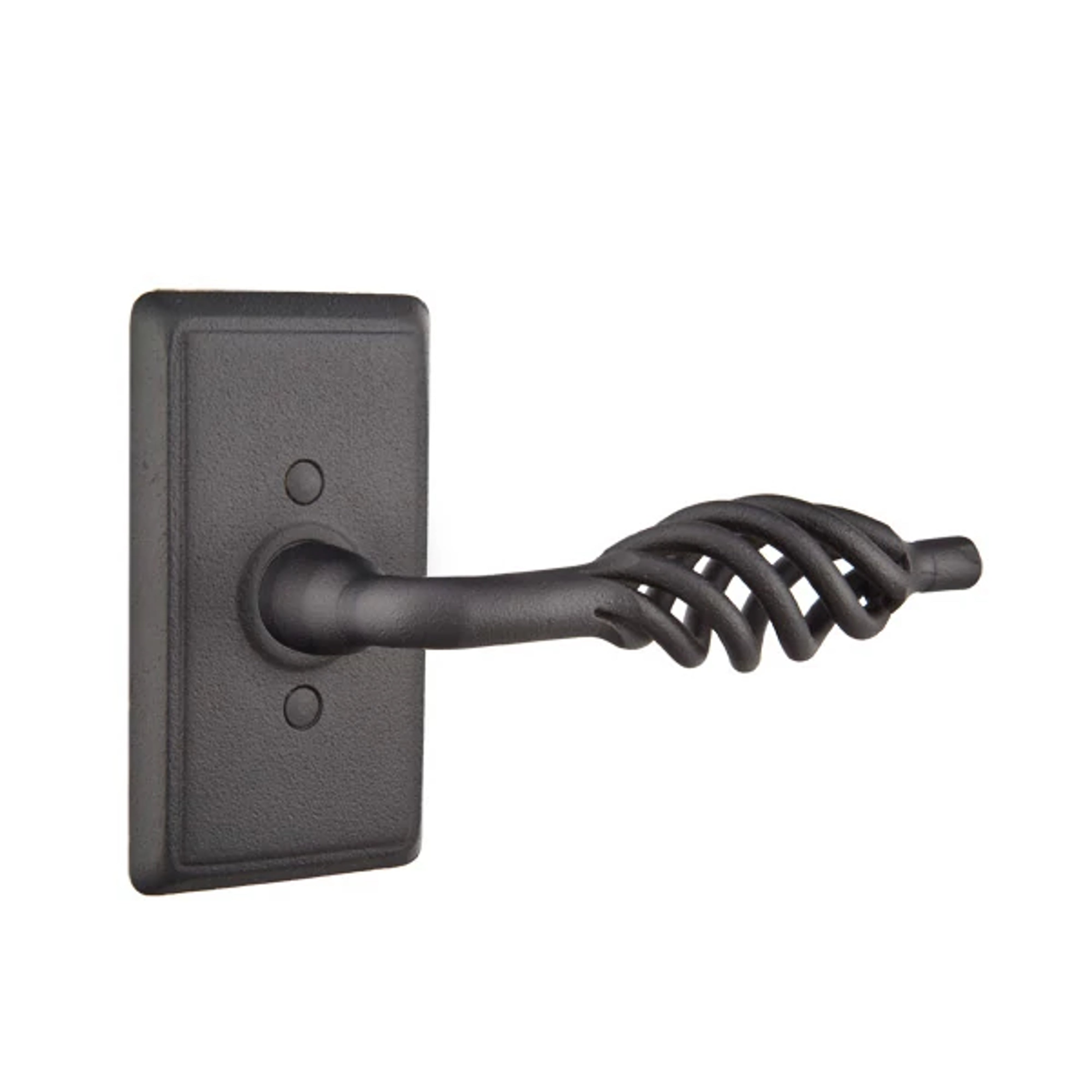 Emtek Lafayette Lever Set with Wrought Steel #3 Rosette