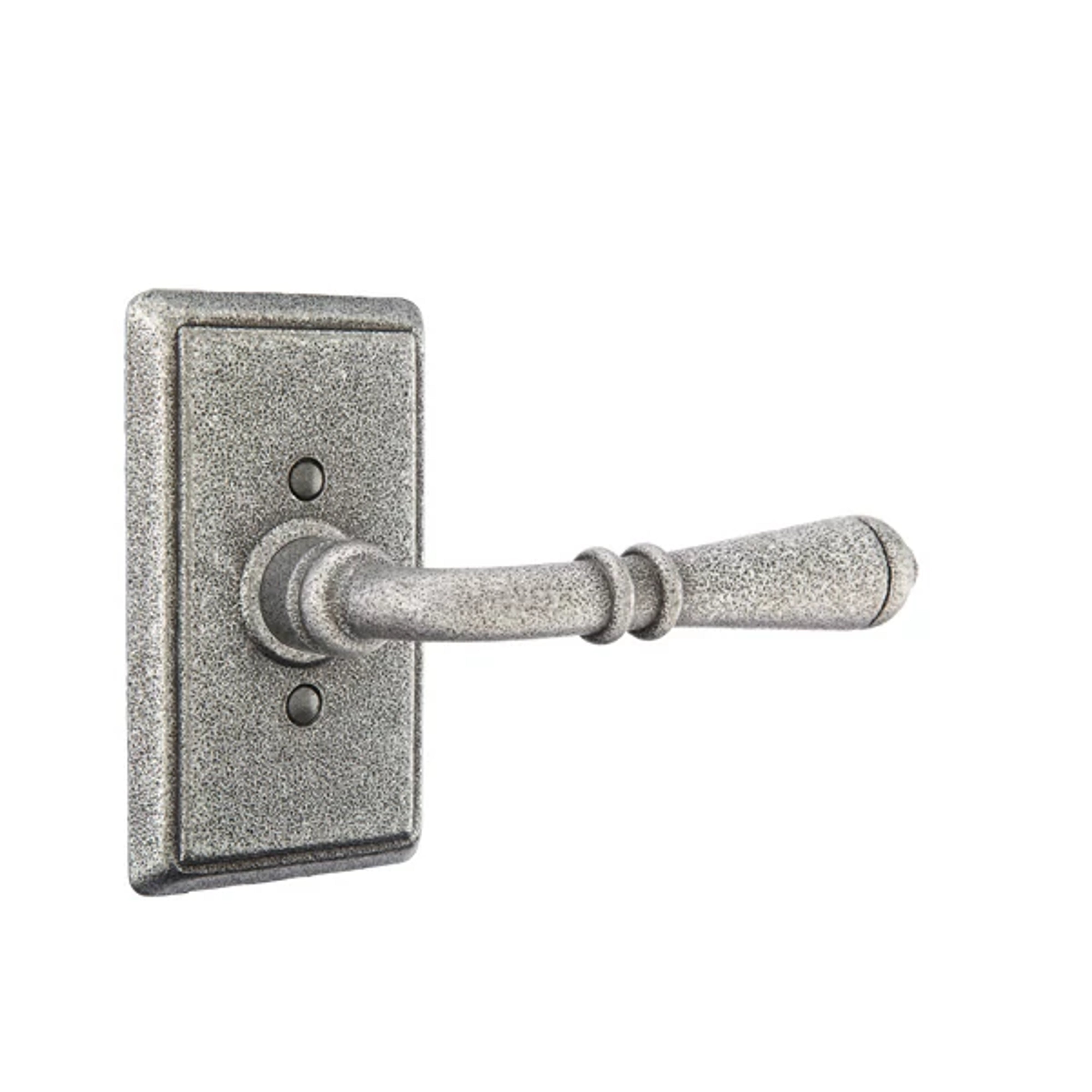 Emtek Normandy Lever Set with Wrought Steel #3 Rosette